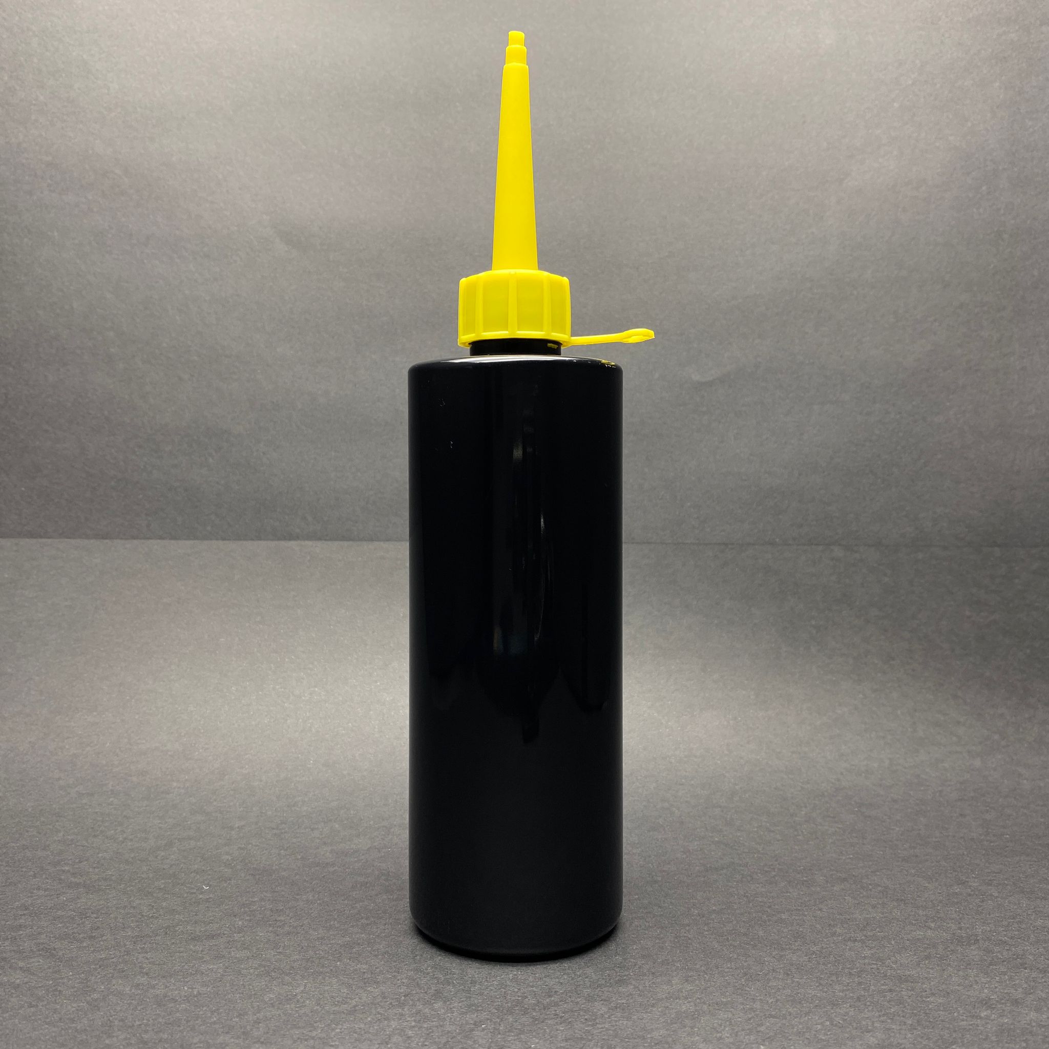 400 Cc Siyah Plastik Şişe - Sarı Akıtıcılı Kapaklı - 400 Ml Siyah Boş Pet Şişe