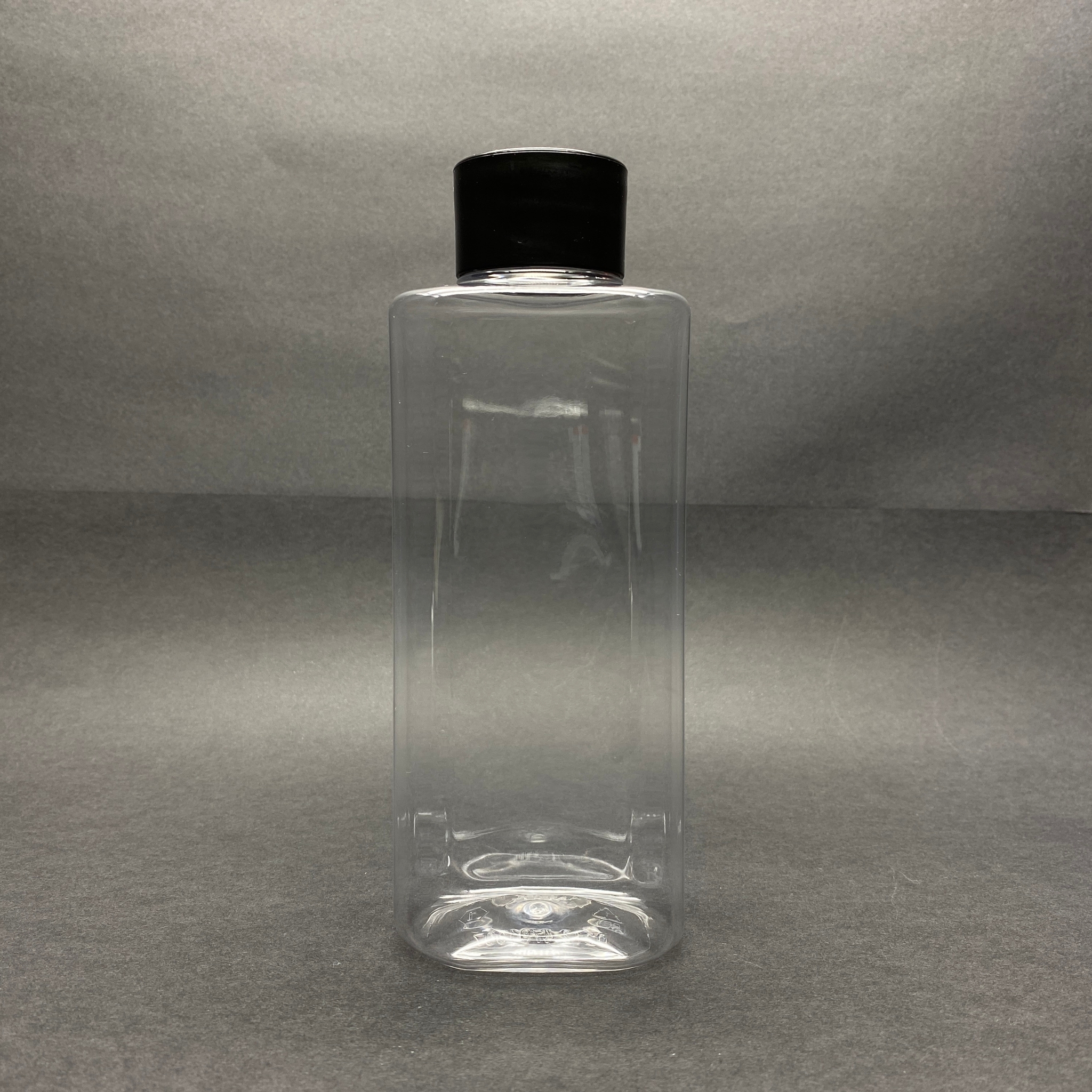 400 Cc Yassı Model Pet Şişe - Siyah Kolonya Kapaklı Tıpalı - 400 Ml Plastik Boş Kolonya Şişesi