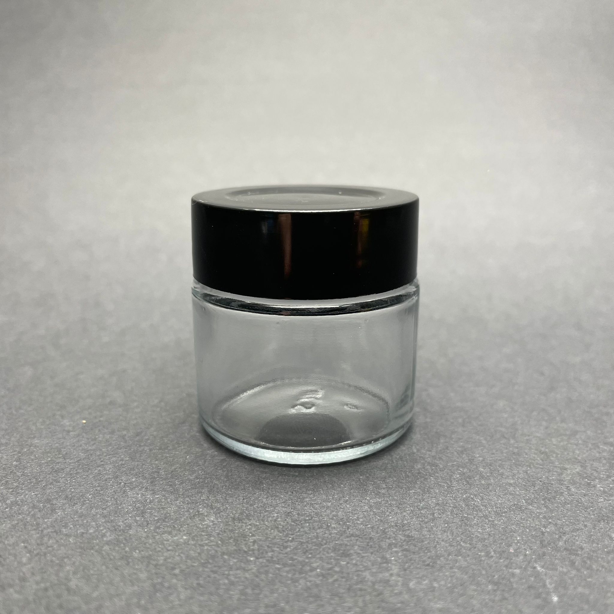 41 Cc Cam Kavanoz - Siyah Plastik Derin Kapaklı - 41 Ml Mini Mum Kavanozları (Küt Boyunlu)