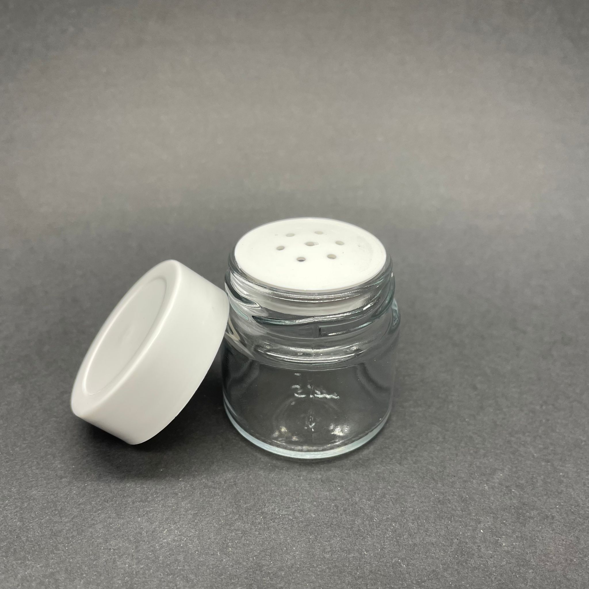 41 Cc Cam Toz Pudra Kavanozu -  Plastik Kapaklı +Tıpalı - 41 Ml Pudra Kutusu - Tuzluk Tıpalı Eko Tuzluk  -  Medikal Pudra Ambalaj