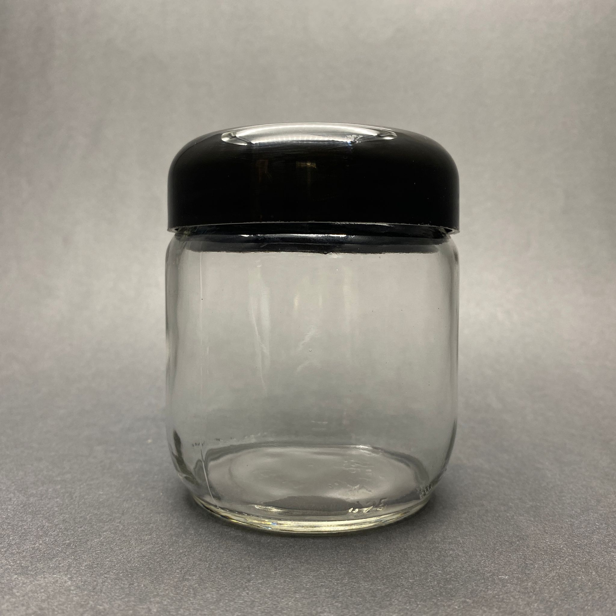425 Cc Cam Kavanoz - Siyah Plastik Kapaklı - 425 Ml Cam Kavanoz