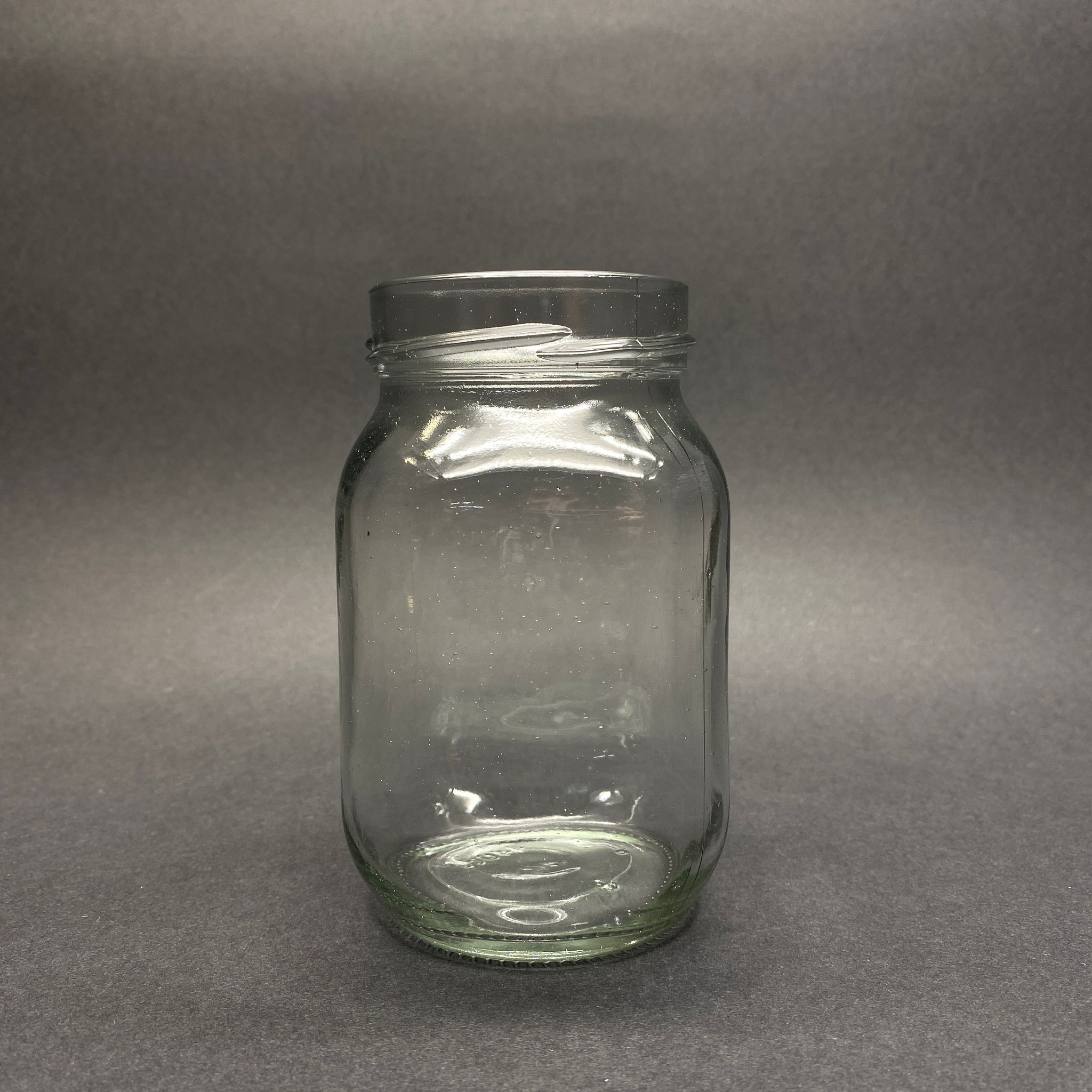 440 Cc Cam Granür Kahve Kavanozu Kapaksız (66 Mm Derin Ağız) - 440 Ml Köşeli Oval Kavanoz