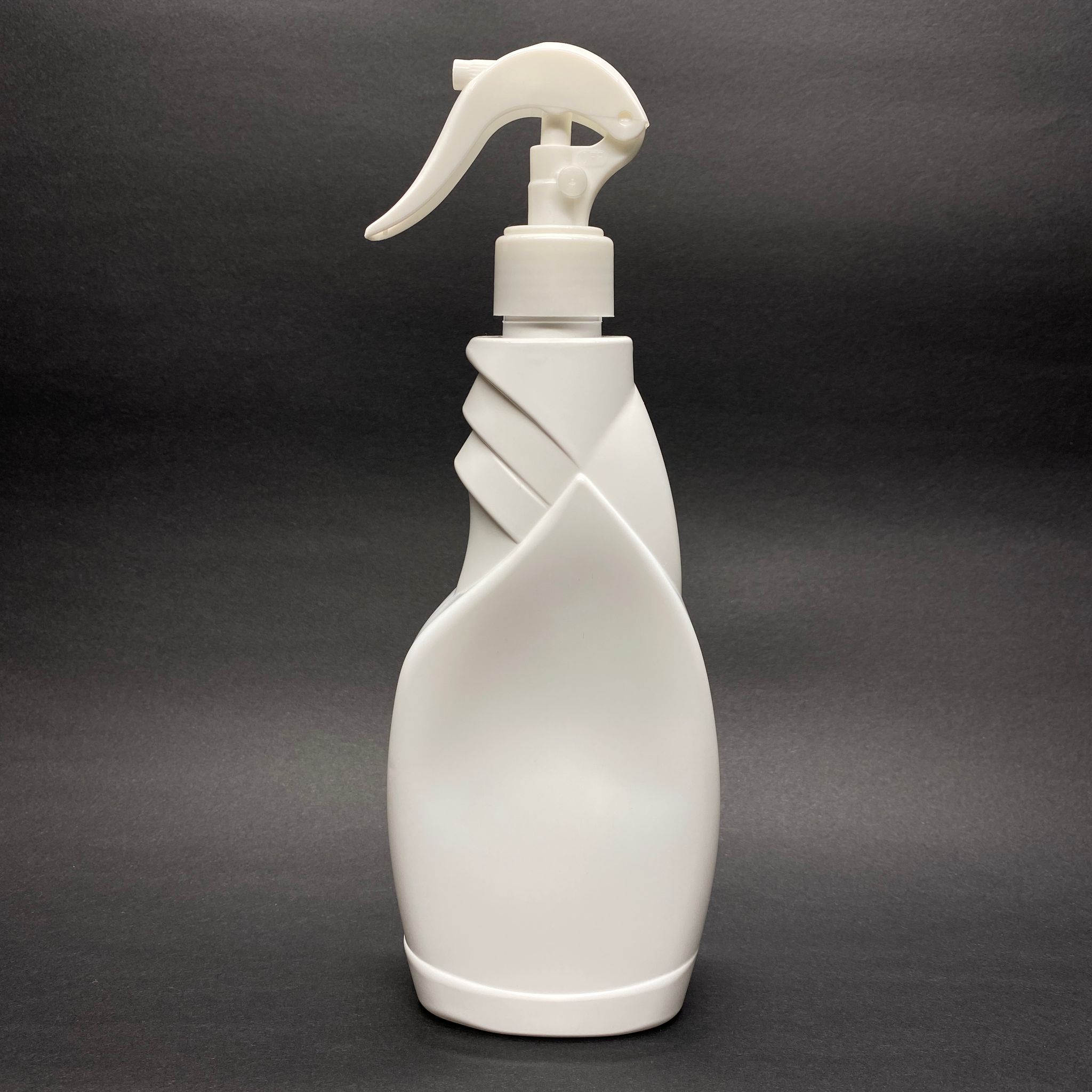 450 Cc Beyaz Yassı Pet Şişe - Beyaz Triger Spreyli (Duman Püstürtür)  - 450 Ml Boş Cam Sil Şişesi - Yassı Camsil Şişesi