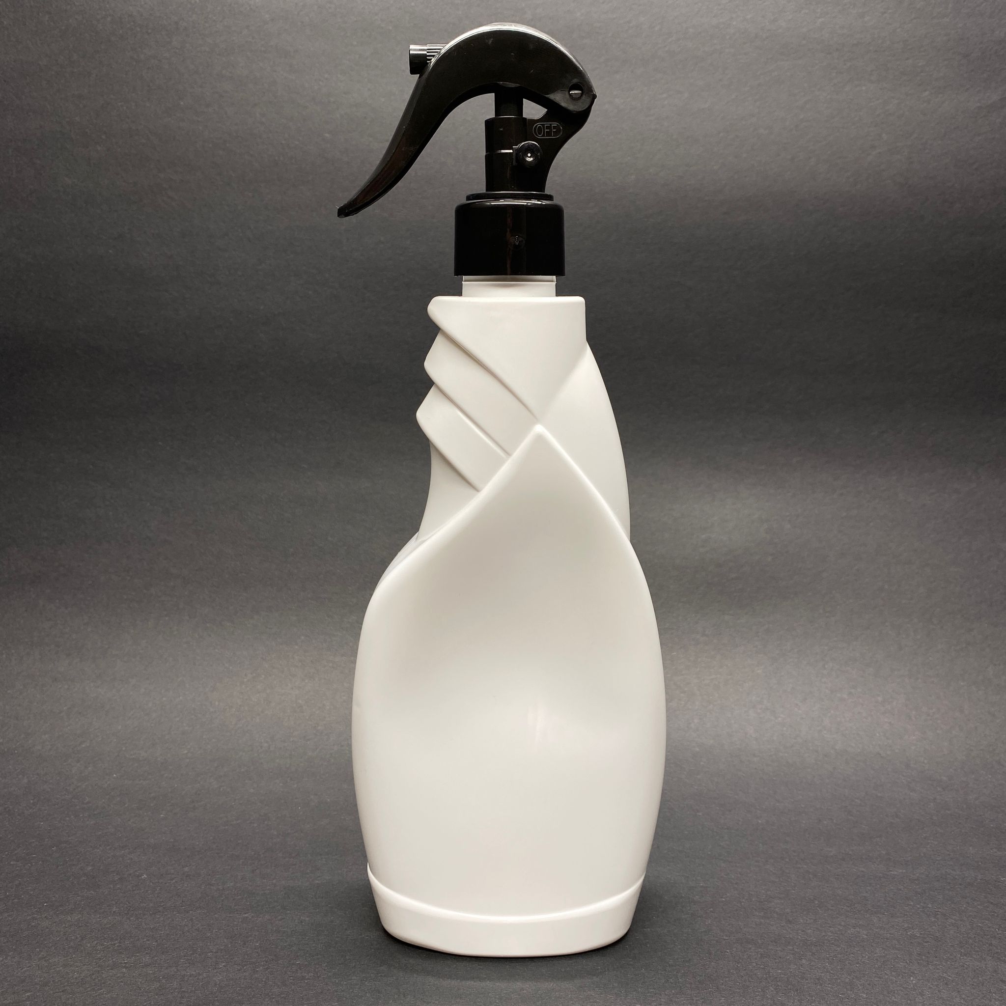 450 Cc Beyaz Yassı Pet Şişe - Siyah Triger Spreyli (Duman Püstürtür)  - 450 Ml Boş Cam Sil Şişesi - Yassı Camsil Şişesi