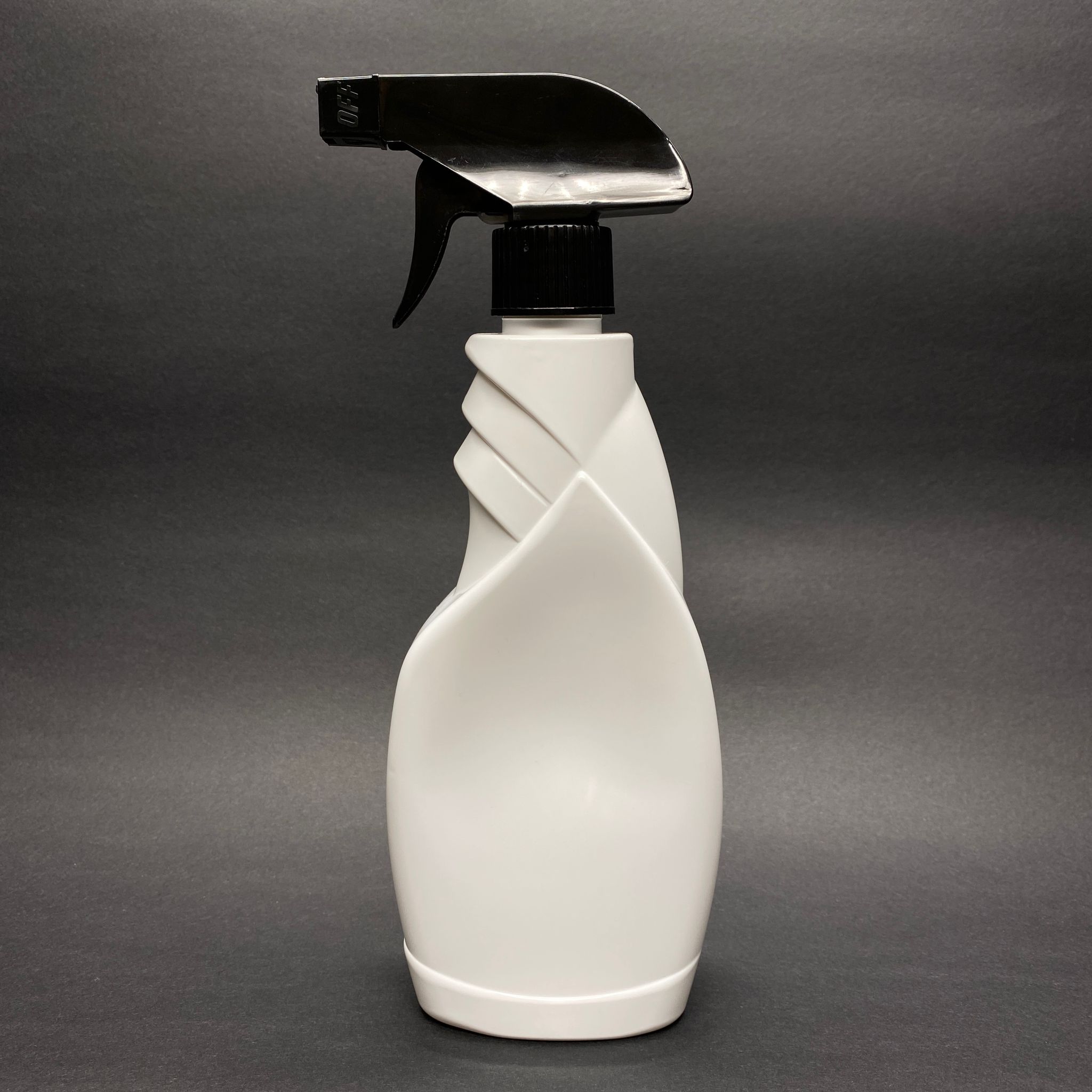 450 Cc Beyaz Yassı Pet Şişe - Siyah Triger Spreyli Tetik Spreyli  - 450 Ml Boş Cam Sil Şişesi - Yassı Camsil Şişesi