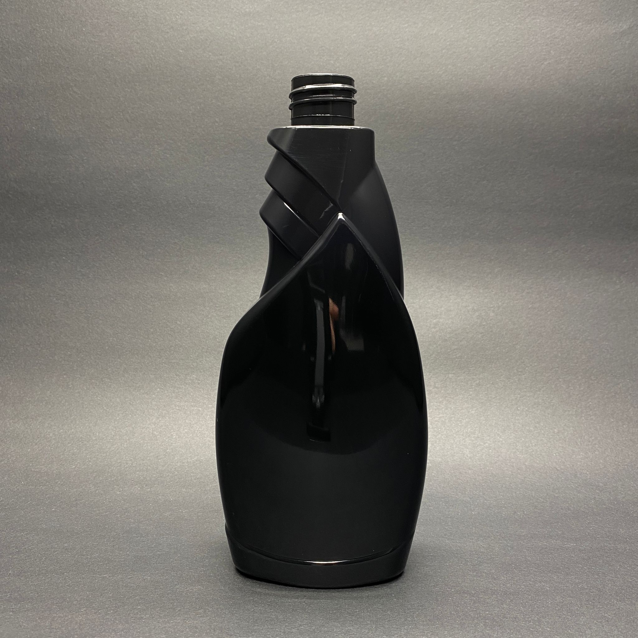 450 Cc Siyah Yassı Pet Şişe Kapaksız (28 Ağız) - 450 Ml Boş Cam Sil Şişesi - Yassı Camsil Şişesi