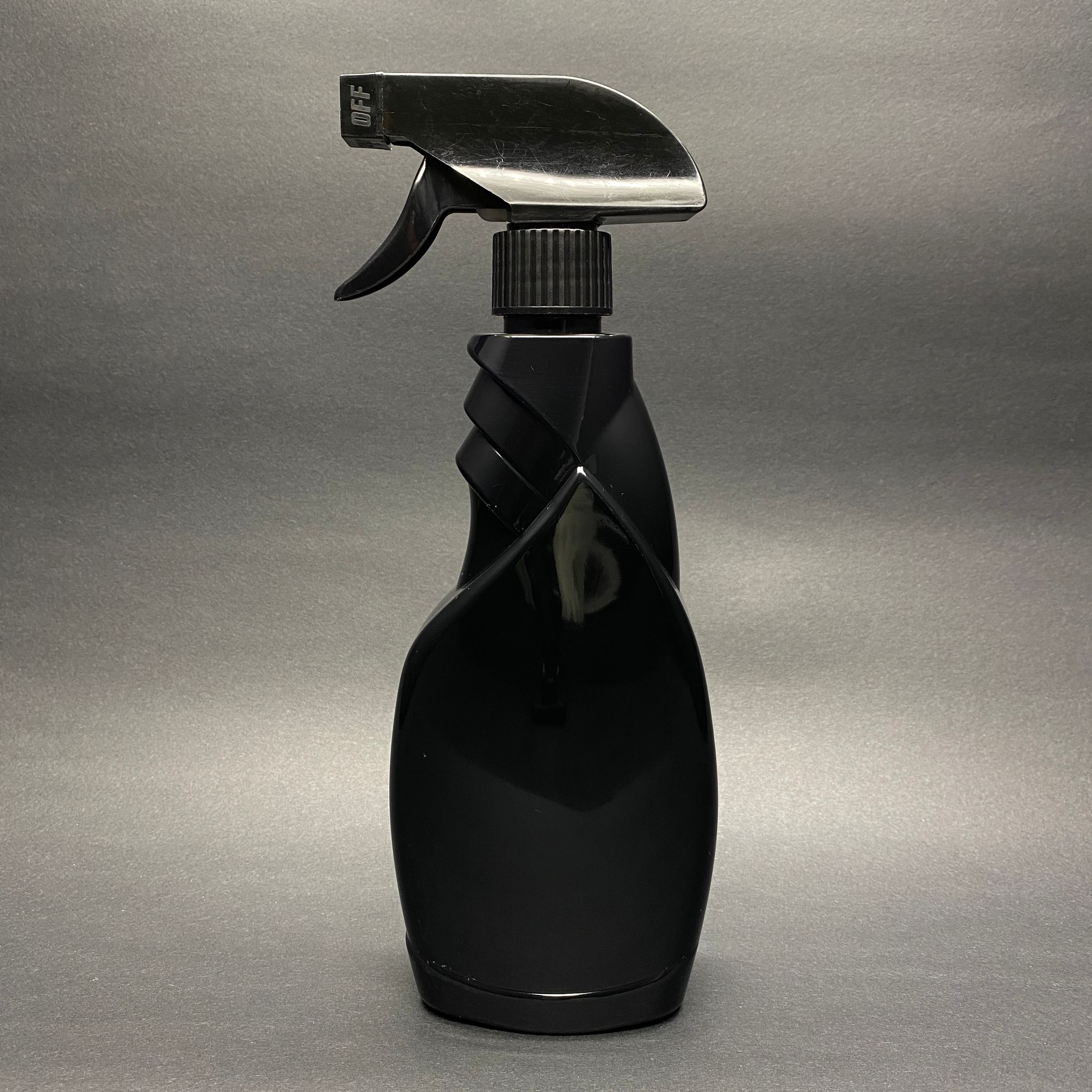 450 Cc Siyah  Yassı Pet Şişe - Siyah Triger Spreyli Tetik Spreyli  - 450 Ml Boş Cam Sil Şişesi - Yassı Camsil Şişesi