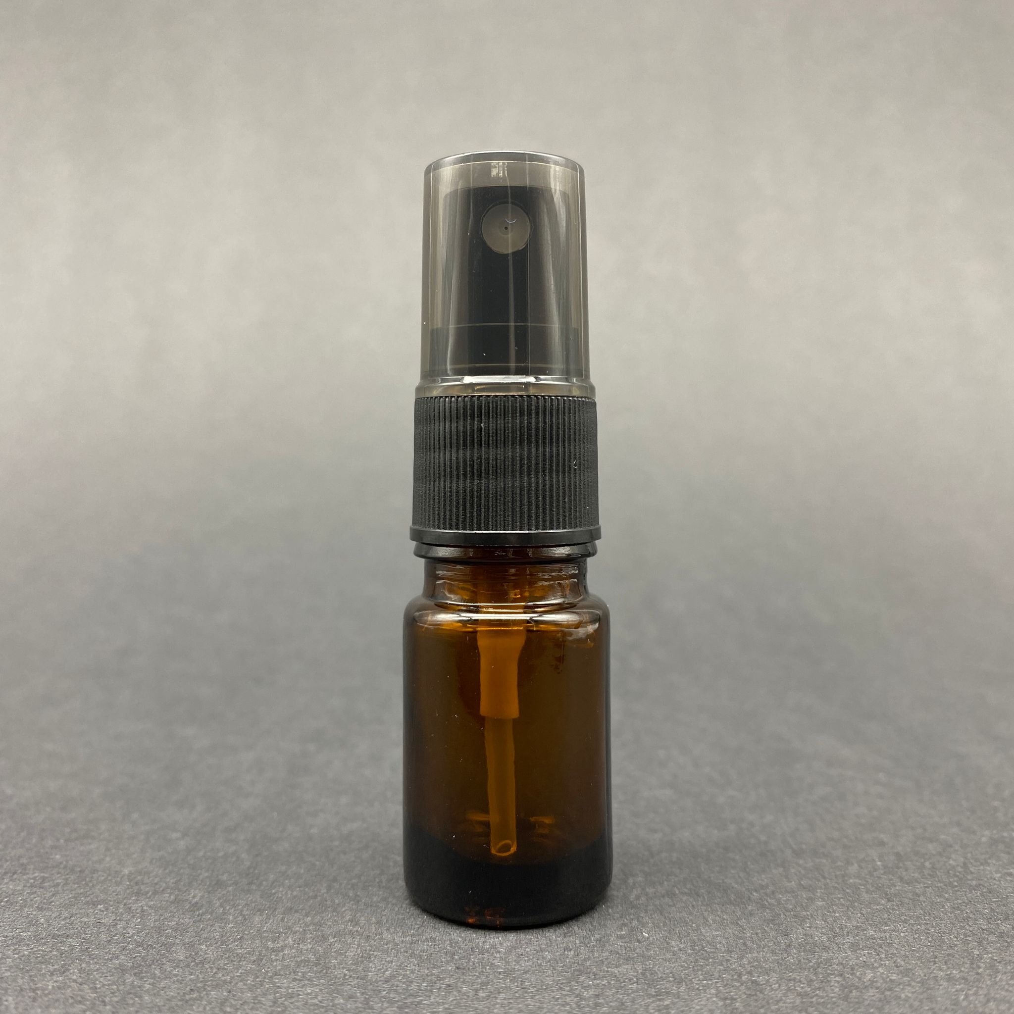 5 Cc Amber Cam Şişe Siyah Spreyli Takım - 5 Ml Spreyli Kahverengi Cam Şişe