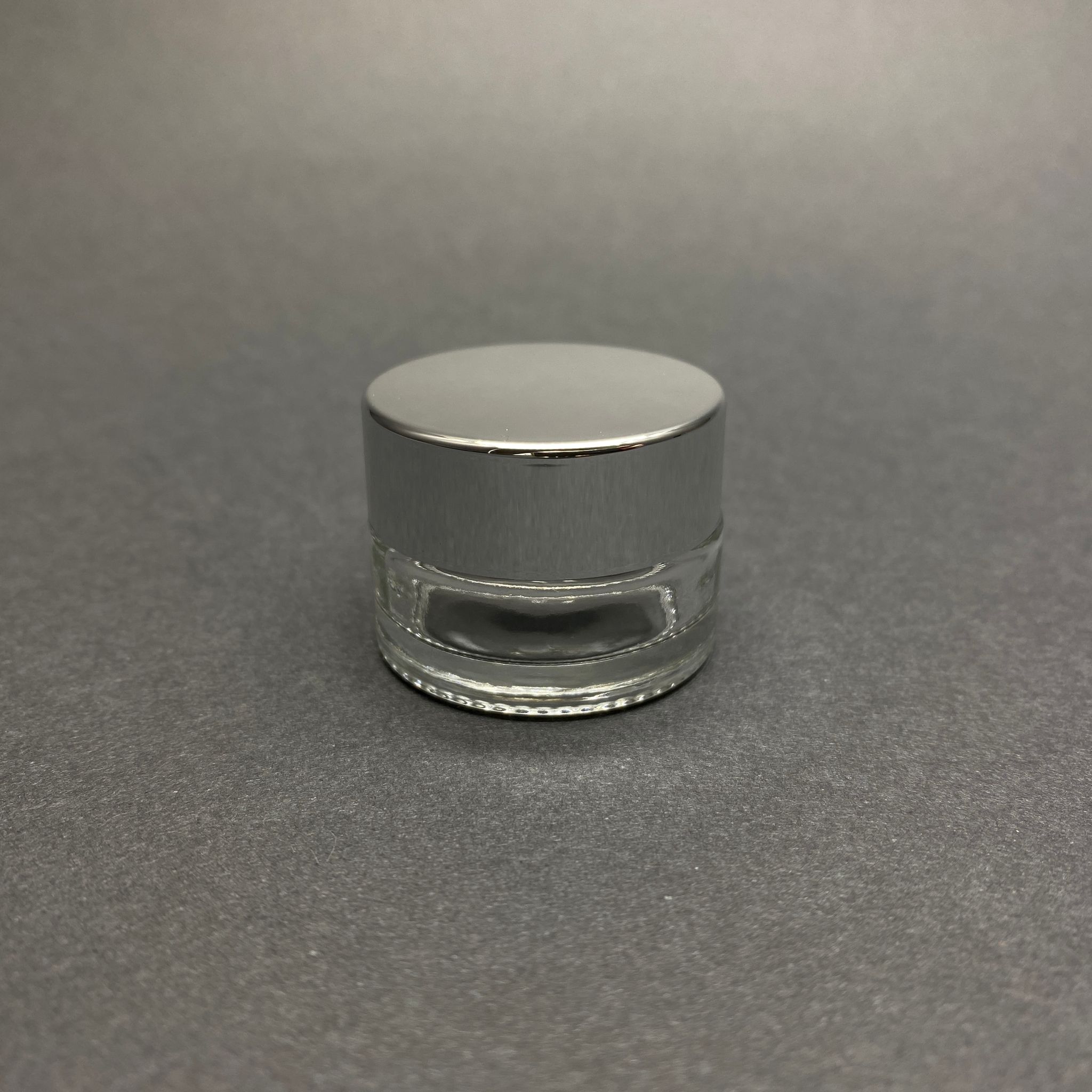 5 Cc Cam Şeffaf Krem Kavanozu - Gümüş Aynalı Kapaklı İç Contalı - 5 Ml Şeffaf Cam Kavanoz  - Kozmetik Kavanoz