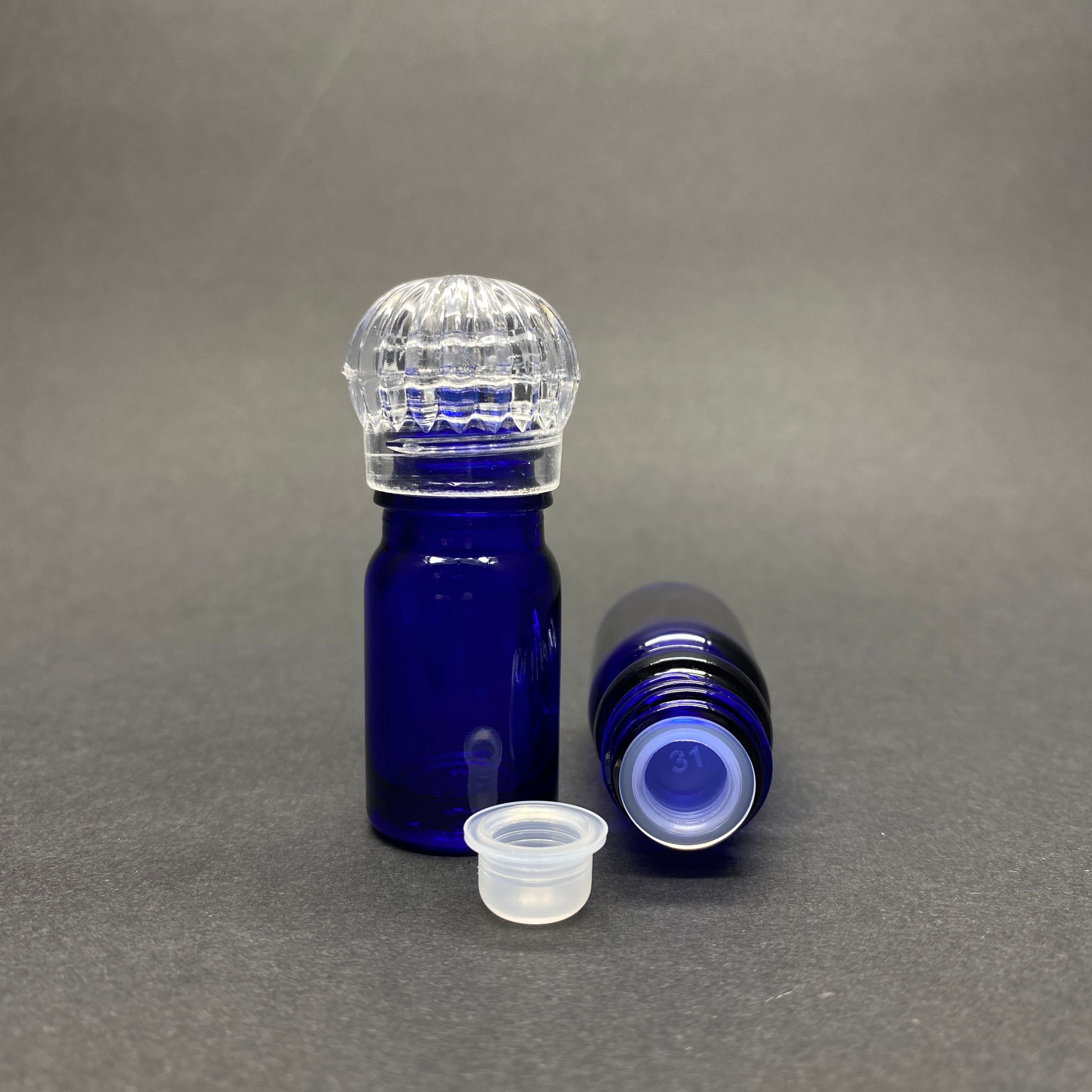 5 Cc Mavi Kristal Kapaklı - Kör Tıpalı Cam Şişe - 5 Ml Mavi Kristal Kapaklı Kör Tıpalı Cam Şişe