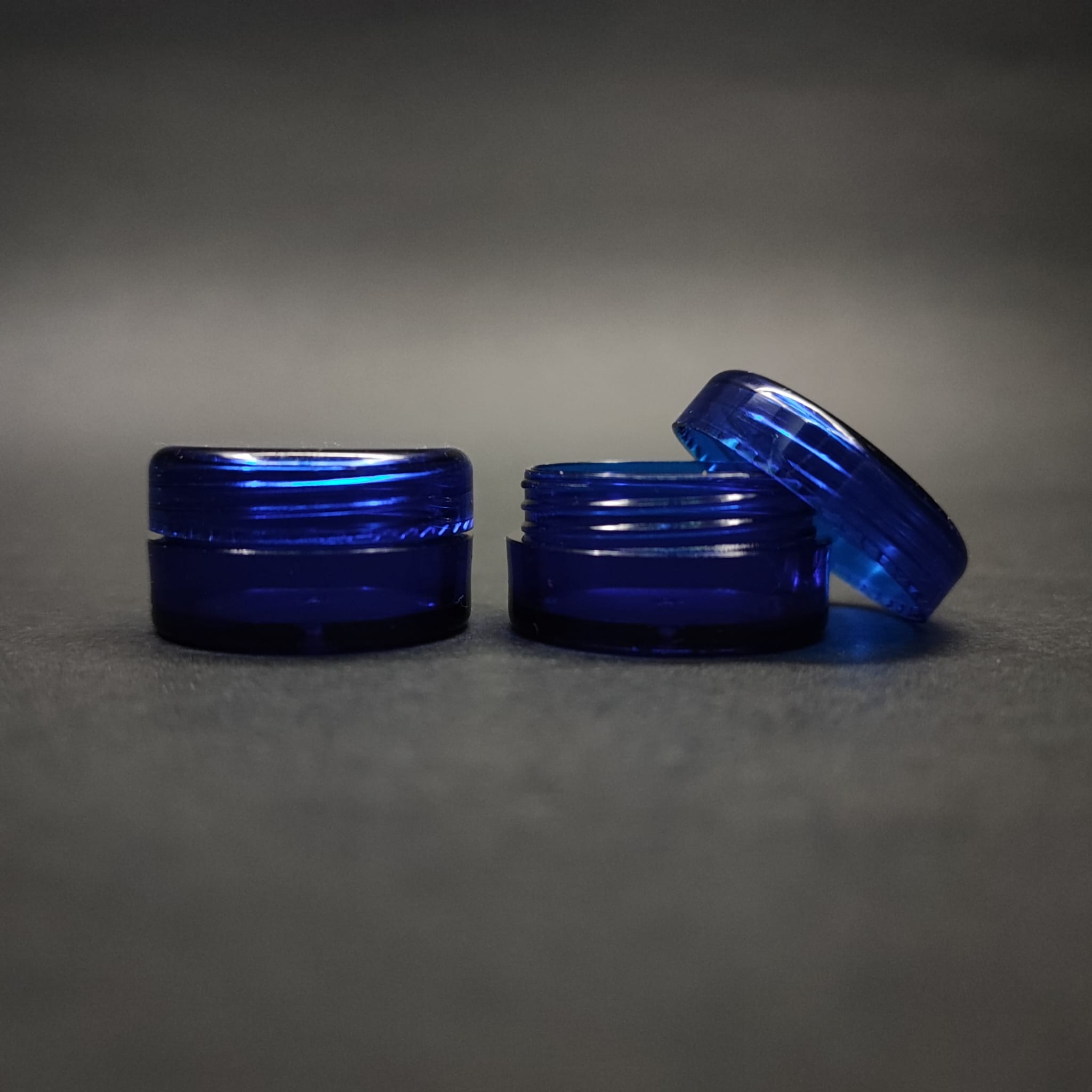 5 Cc Mavi Yarı Saydam Mika Krem Kavanozu - Kapaklı - 5 Ml Mika Krem Kavanozu - Ufak Plastik Kavanoz - Akrilik Kavanoz - Küçük Kavanoz - Mini Kavanoz - Kısa