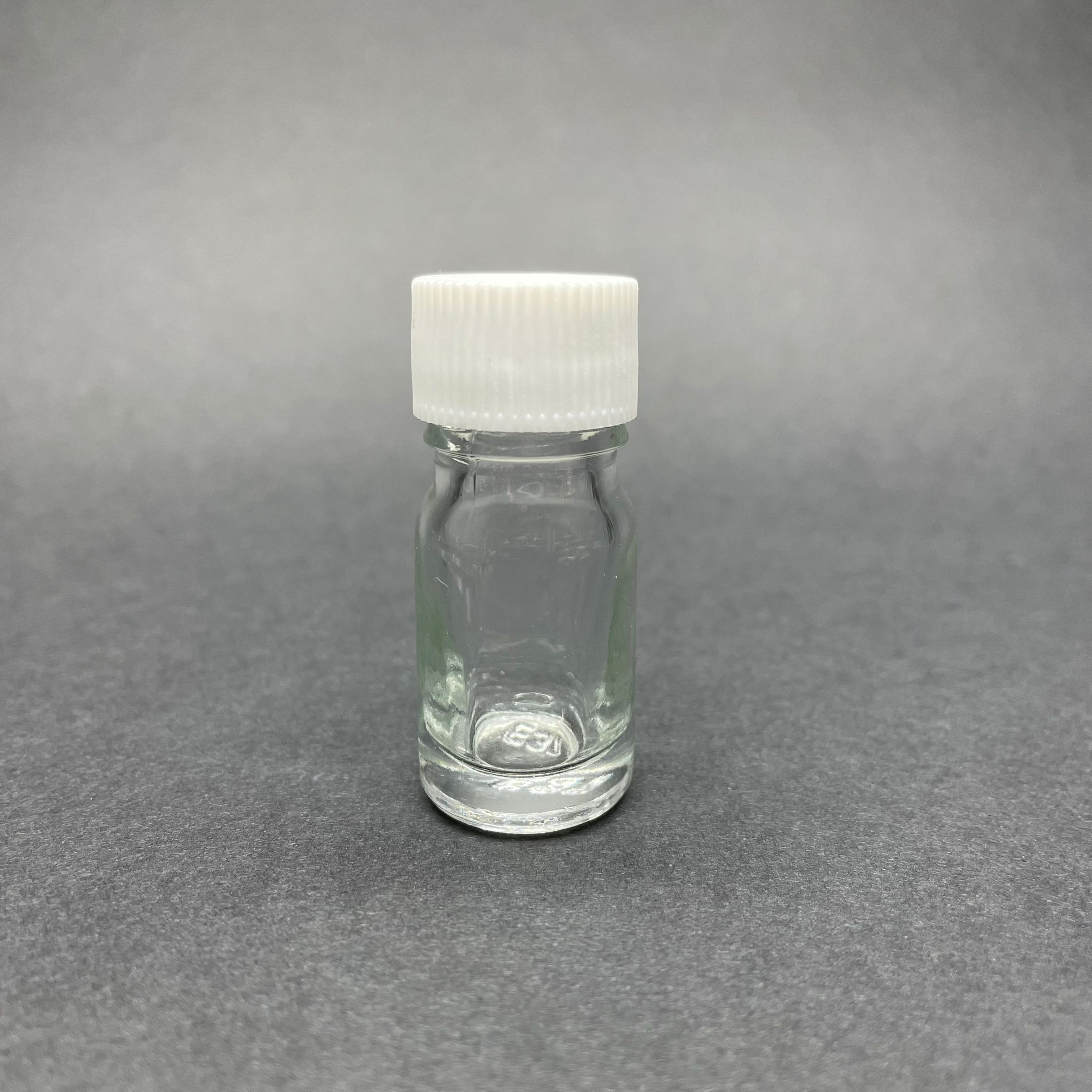 5 Cc Şeffaf Cam Şişe - Beyaz Contalı Kapaklı - 5 Ml Cam Şişe - Saydam