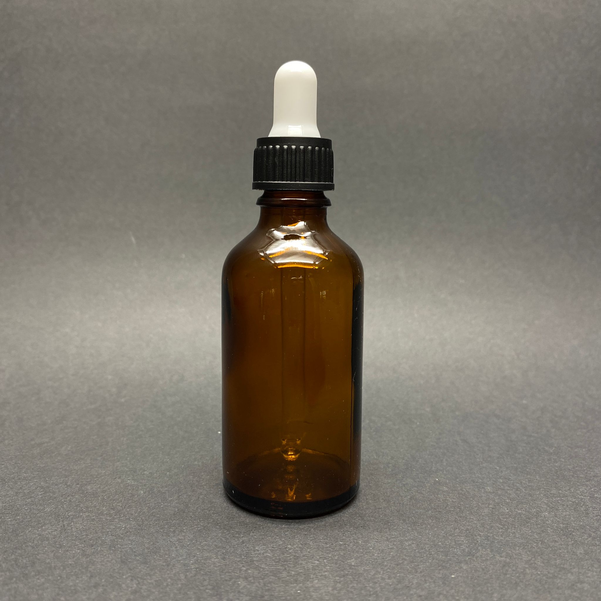 50 Cc Amber Cam Damlalıklı Şişe - Beyaz Emzik - Siyah Plastik Kapak - 50 Ml Kahverengi Cam Damlalıklı Şişe