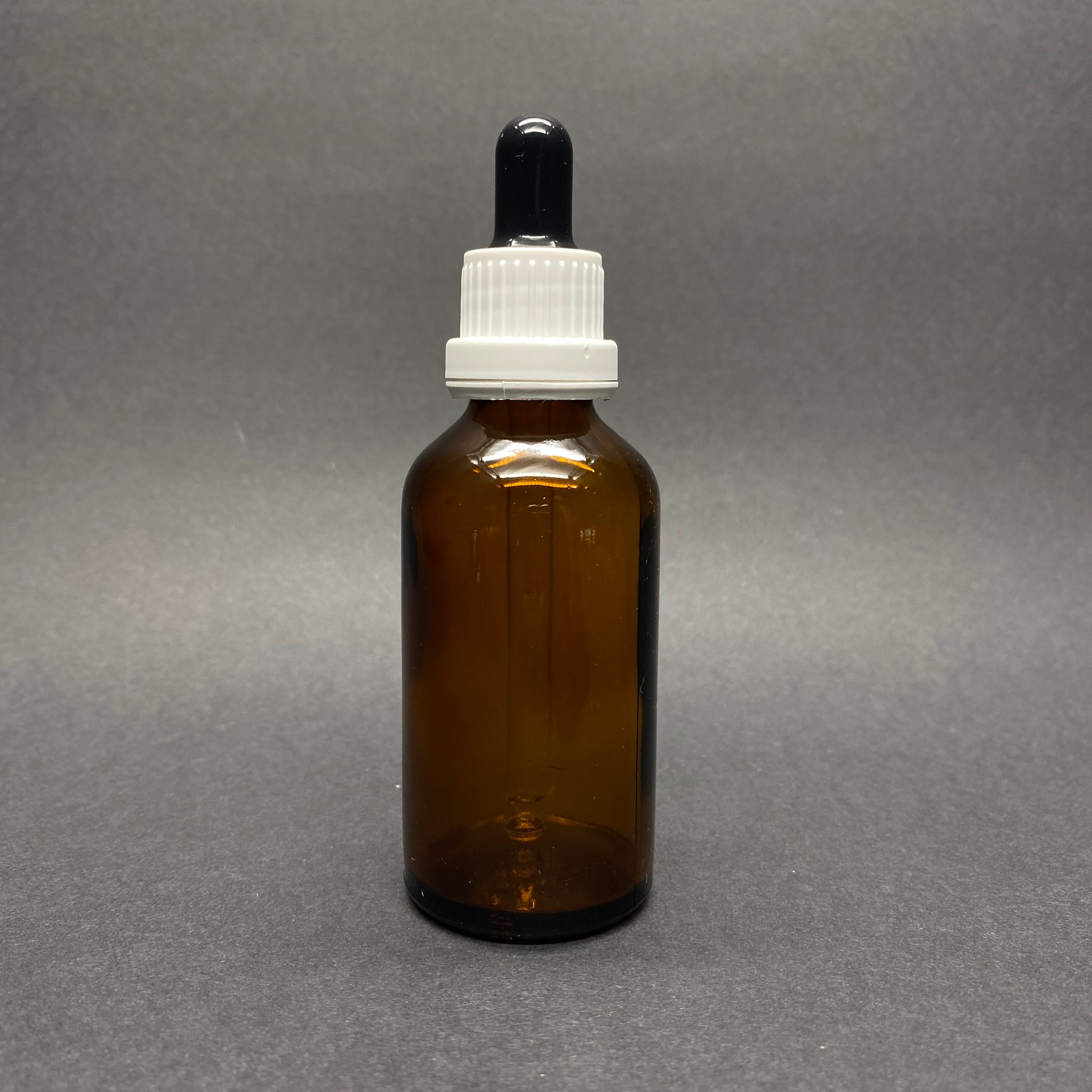 50 Cc Amber Cam Damlalıklı Şişe - Siyah Emzik - Beyaz Plastik Kilitli Kapak - 50 Ml Kahverengi Cam Damlalıklı Şişe