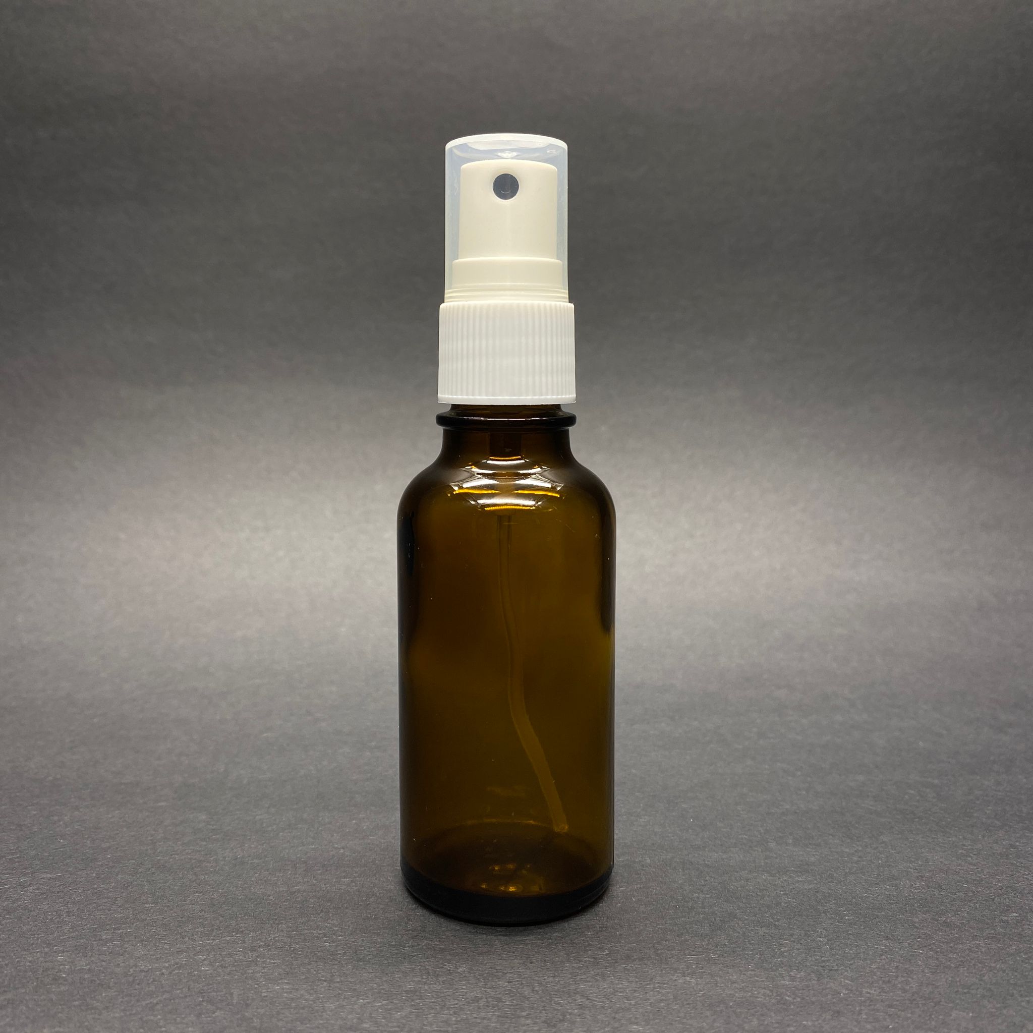 50 Cc Amber Cam Şişe - Beyaz Spreyli - 50 Ml Cam Şişe - Kahverengi