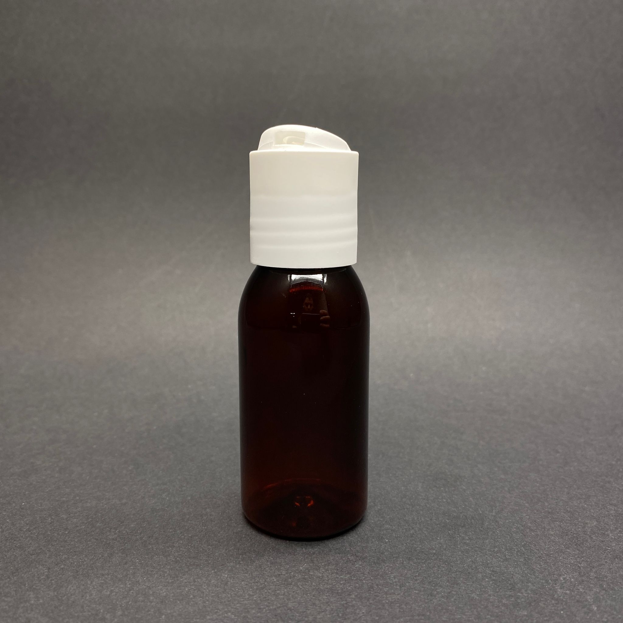 50 Cc Amber Oval Boyunlu Sert Pet Şampuan Şişesi -  50 Ml Beyaz Disktop Şampuan Kapaklı