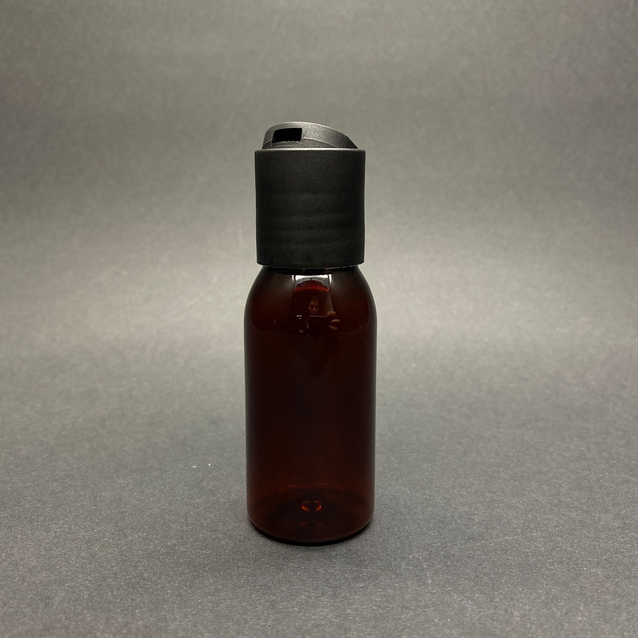 50 Cc Amber Oval Boyunlu Sert Pet Şampuan Şişesi -  50 Ml Siyah Disktop Şampuan Kapaklı