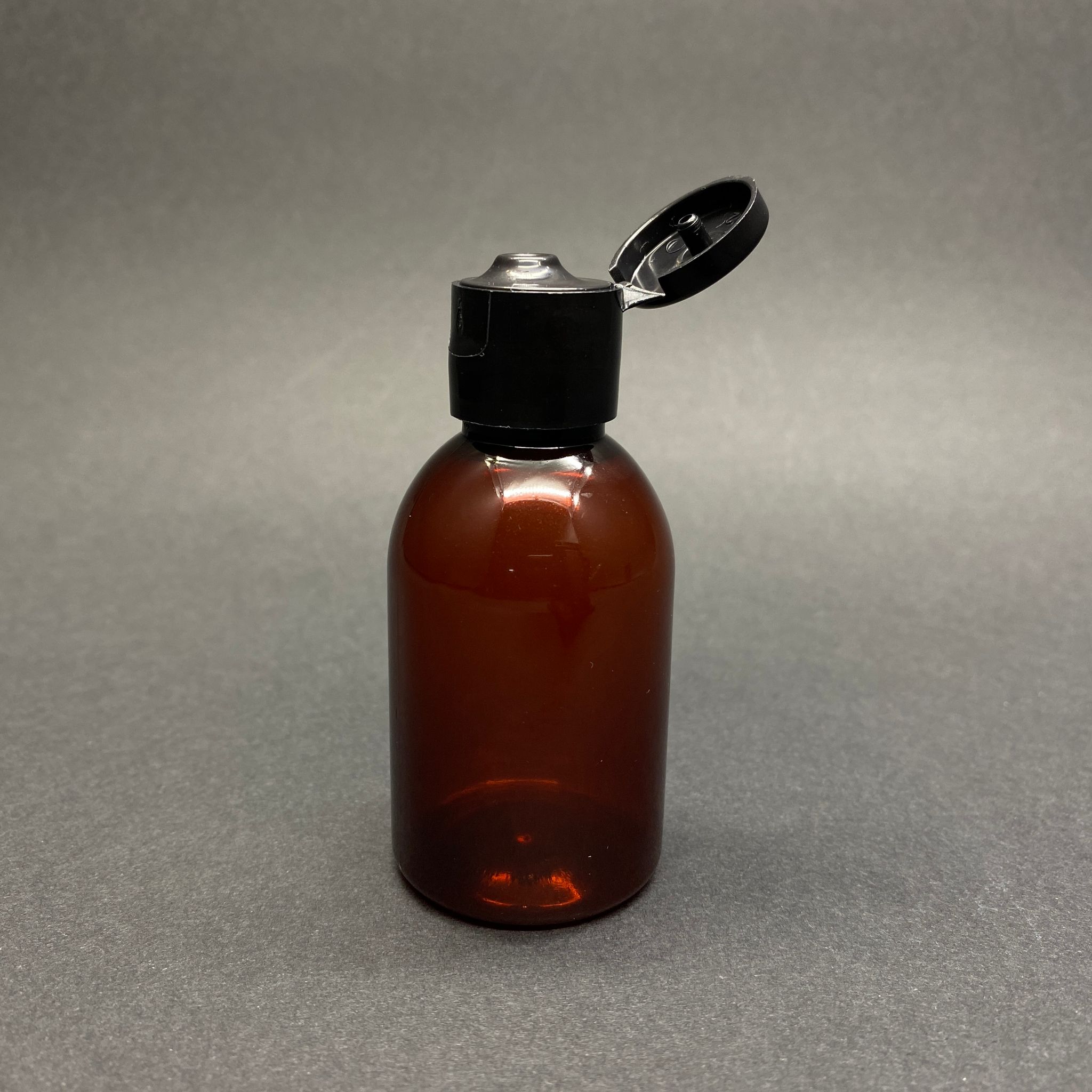 50 Cc Amber Pet Şişe - Siyah Fliptop Akıtıcı Kapaklı - 50 Ml Kahverengi Plastik Şişe