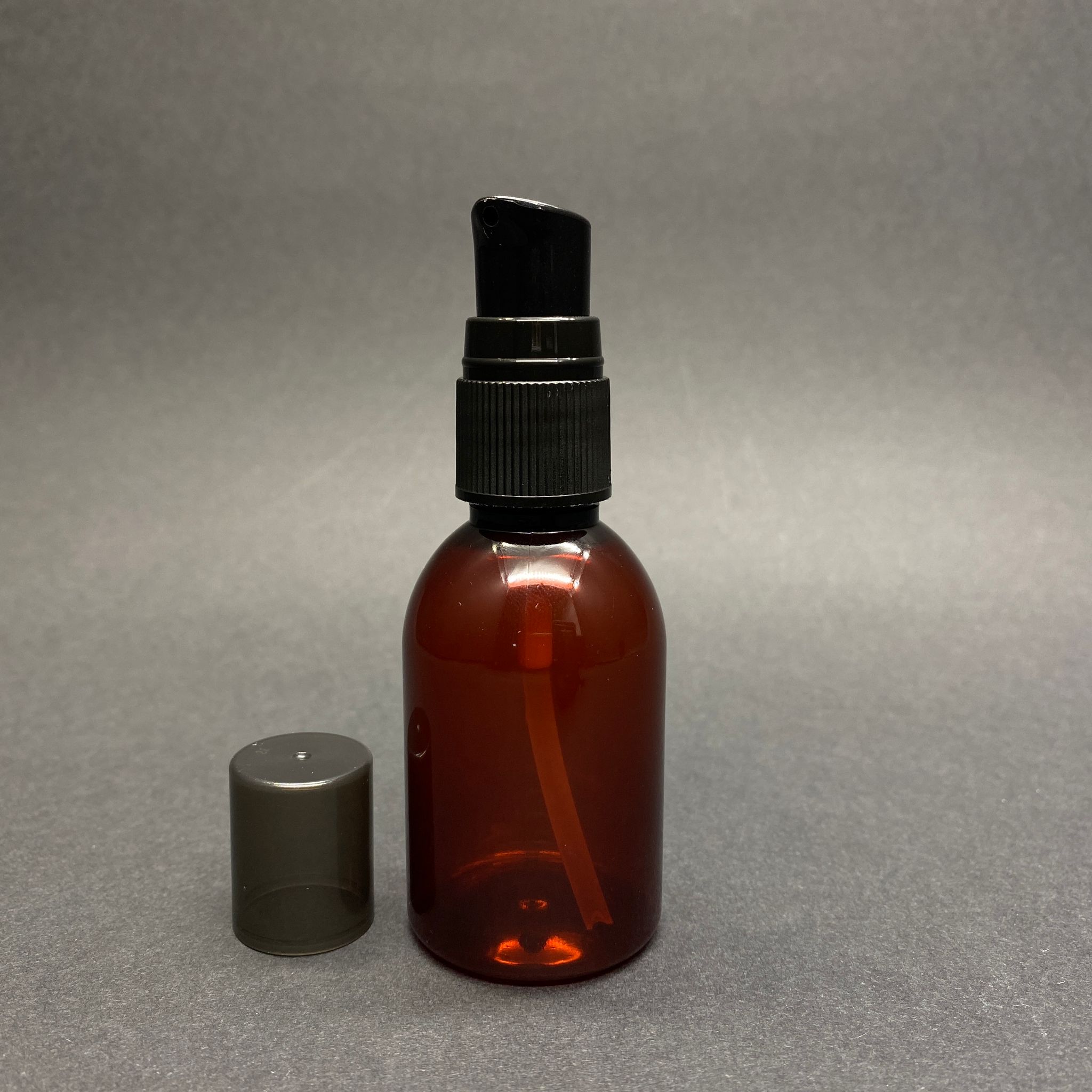 50 Cc Amber Pet Şişe - Siyah Losyon Krem Pompalı - 50 Ml Kahverengi Plastik Şişe
