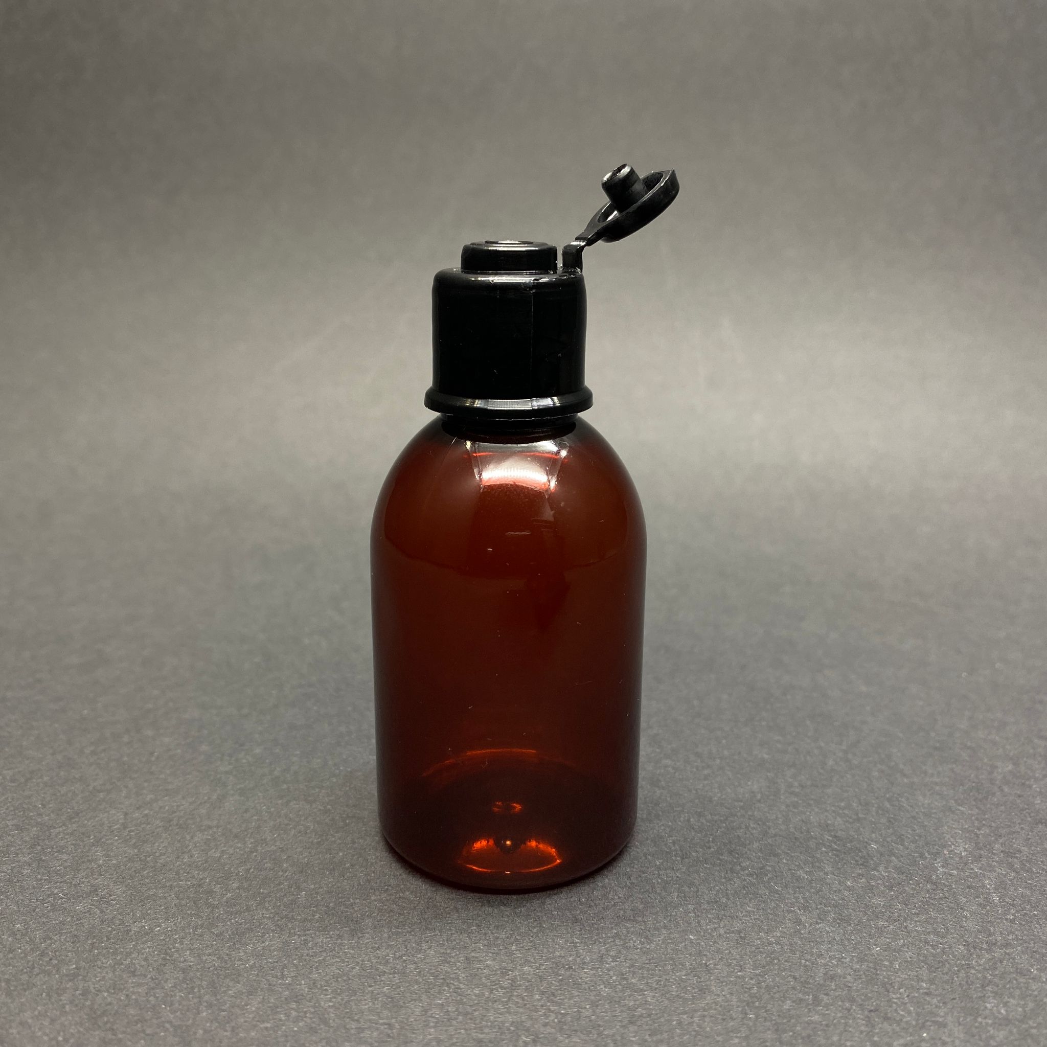50 Cc Amber Pet Şişe - Siyah Yeni Fliptop Akıtıcı Kapaklı - 50 Ml Kahverengi Plastik Şişe