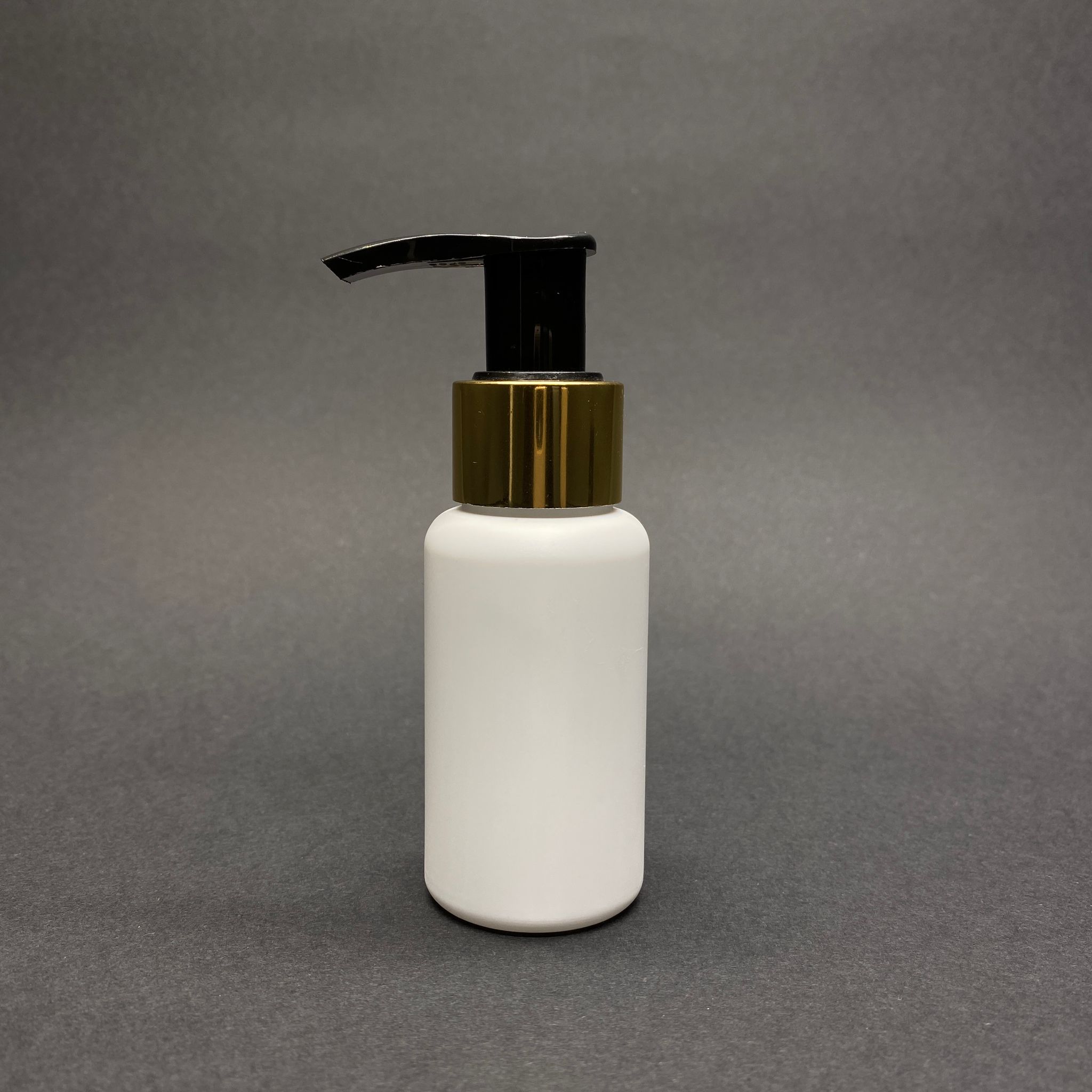 50 Cc Beyaz Polietilen Plastik Şişe - Gold Pompalı - 50 Ml Pompalı Plastik Şişe