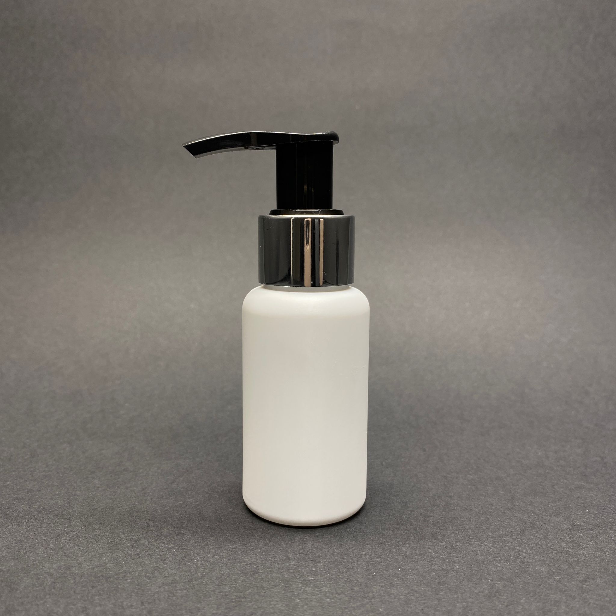 50 Cc Beyaz Polietilen Plastik Şişe - Gümüş Pompalı - 50 Ml Pompalı Plastik Şişe
