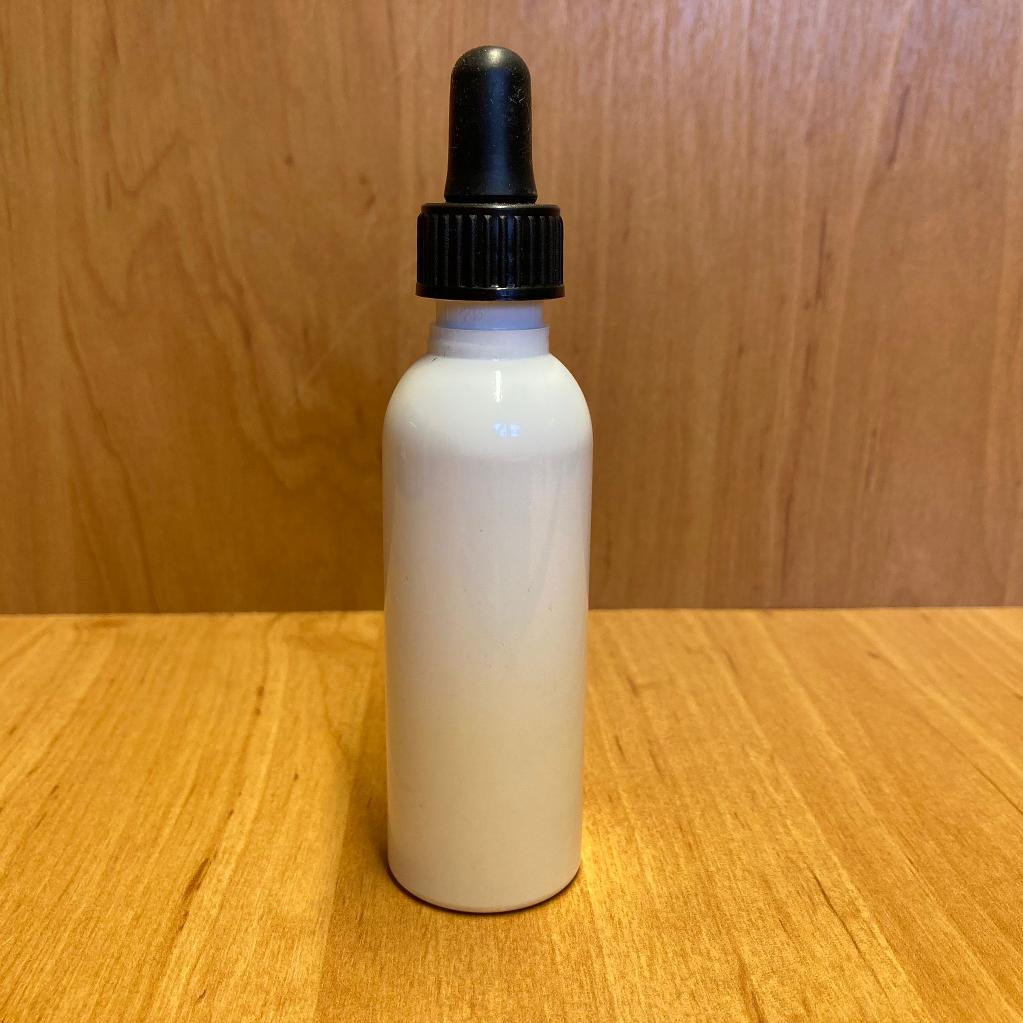 50 Cc Beyaz Silindir Plastik Cam Damlalıklı Şişe - Siyah Emzik - Siyah Plastik Kapak - 50 Ml Plastik Cam Damlalıklı Şişe