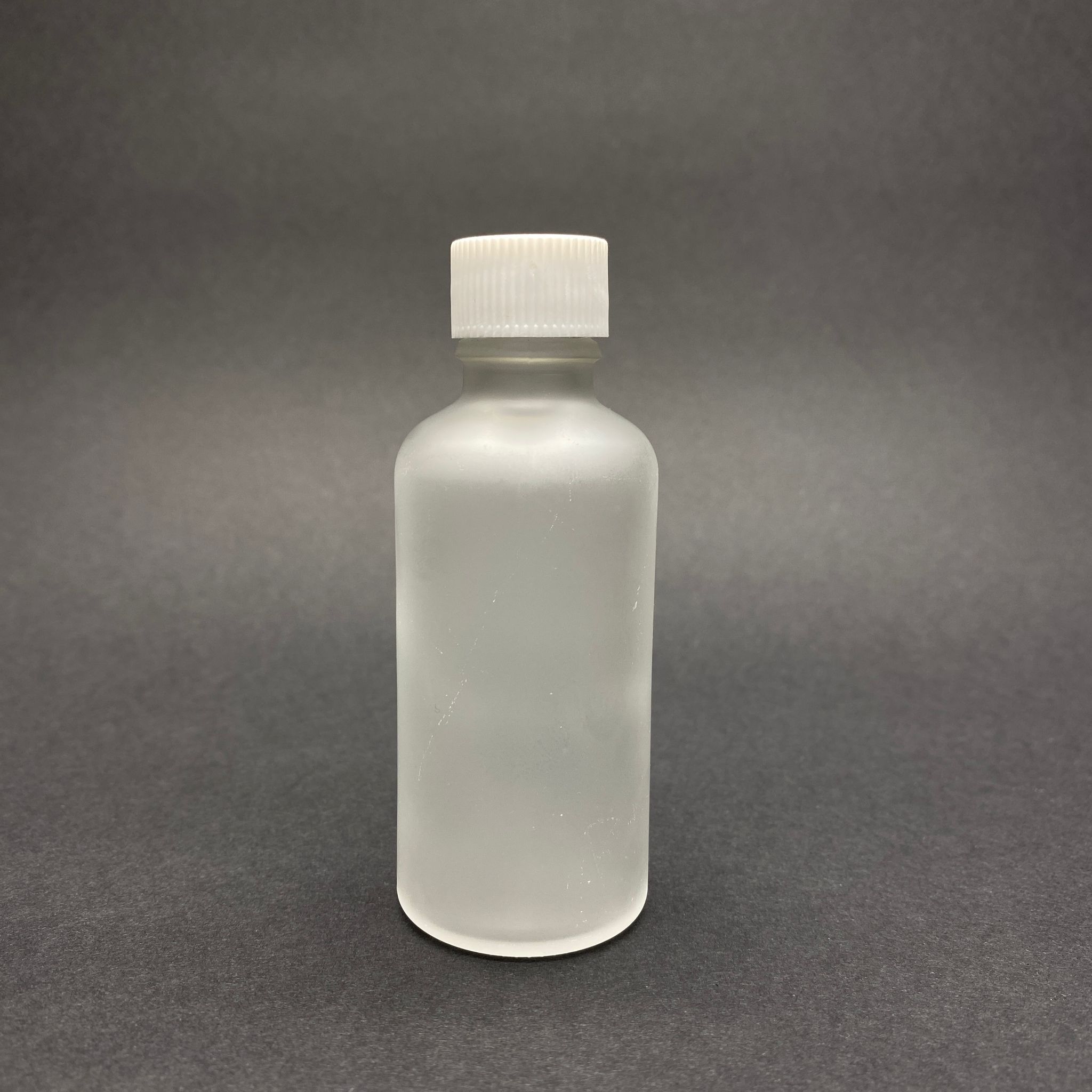 50 Cc Buzlu Cam Şişe - Beyaz Plastik Vidalı Kapaklı - 50 Ml Beyaz Kapaklı Buzlu Şişe - Buzlu Cam