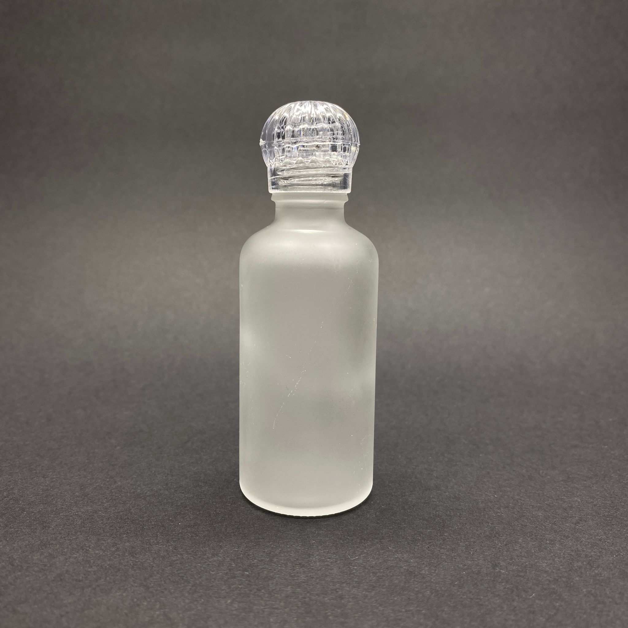 50 Cc Buzlu Cam Şişe - Kristal Kapaklı Tıpalı  - 50 Ml Cam Kolonya Şişesi