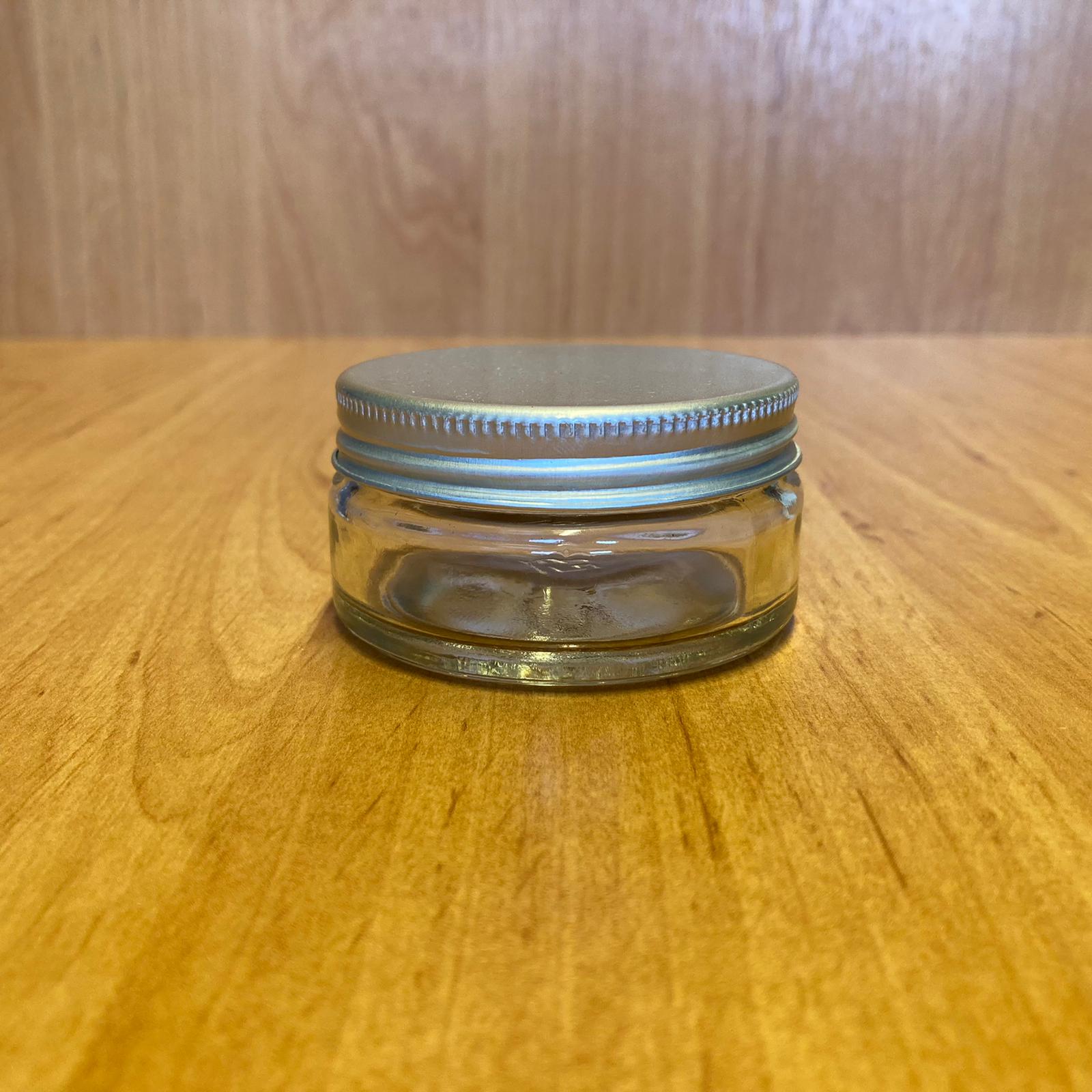 50 Cc Cam Krem Kavanozu - Gümüş Metal Kapaklı - 50 Ml Cam Paşabahçe Krem Kavanozu