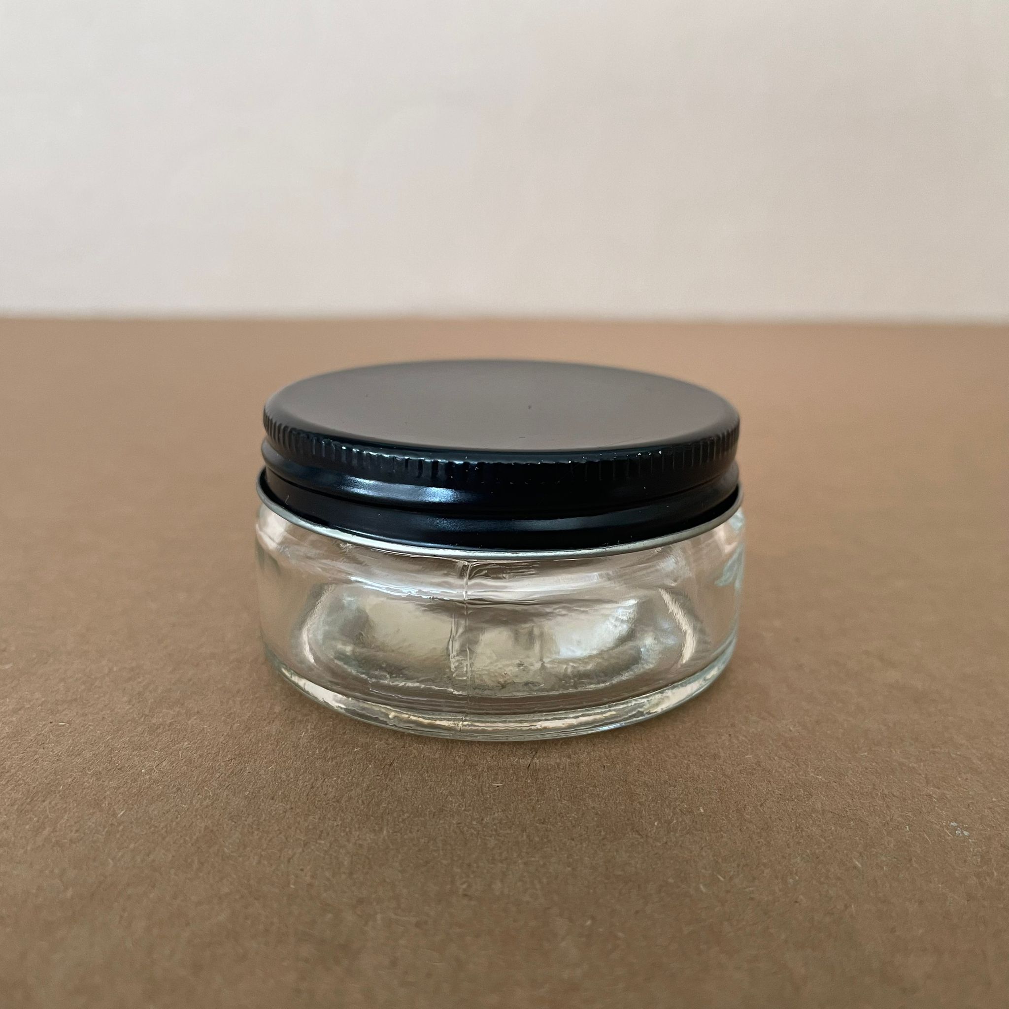 50 Cc Cam Krem Kavanozu - Parlak Siyah Metal Kapaklı - 50 Ml Paşabahçe Cam Krem Kavanozu - Paşabahçe Mum Kavanozları