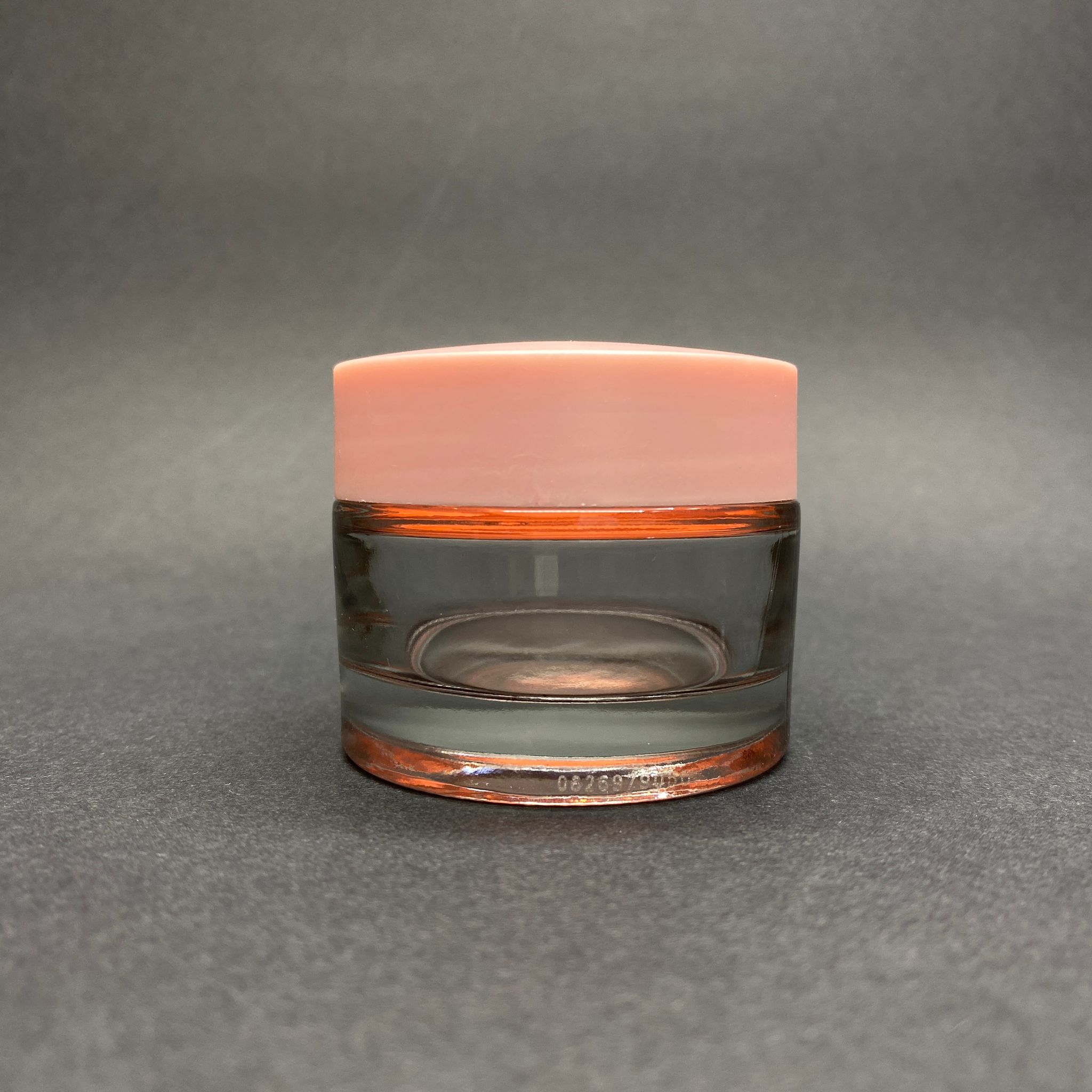 50 Cc Cam Krem Kavanozu - Pembe Plastik Kapaklı - 50 Ml Şeffaf Cam Krem Kavanozu