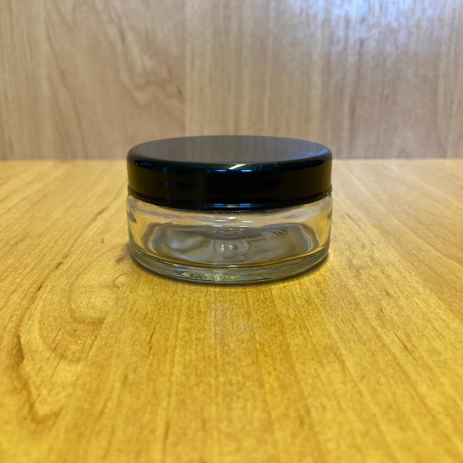 50 Cc Cam Krem Kavanozu - Siyah Plastik Kapaklı - 50 Ml Cam Paşabahçe Krem Kavanozu