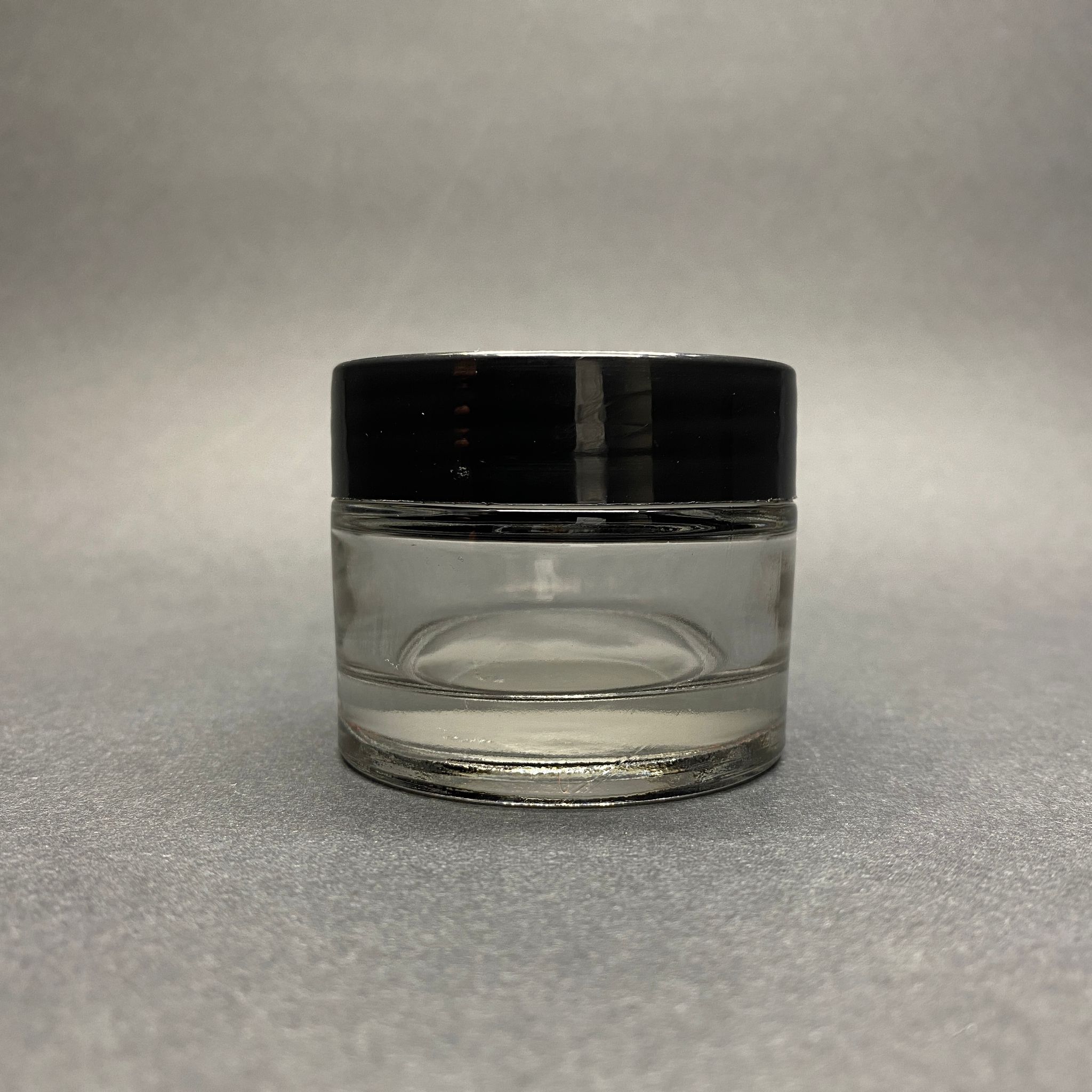 50 Cc Cam Krem Kavanozu - Siyah Plastik Kapaklı - 50 Ml Şeffaf Cam Krem Kavanozu