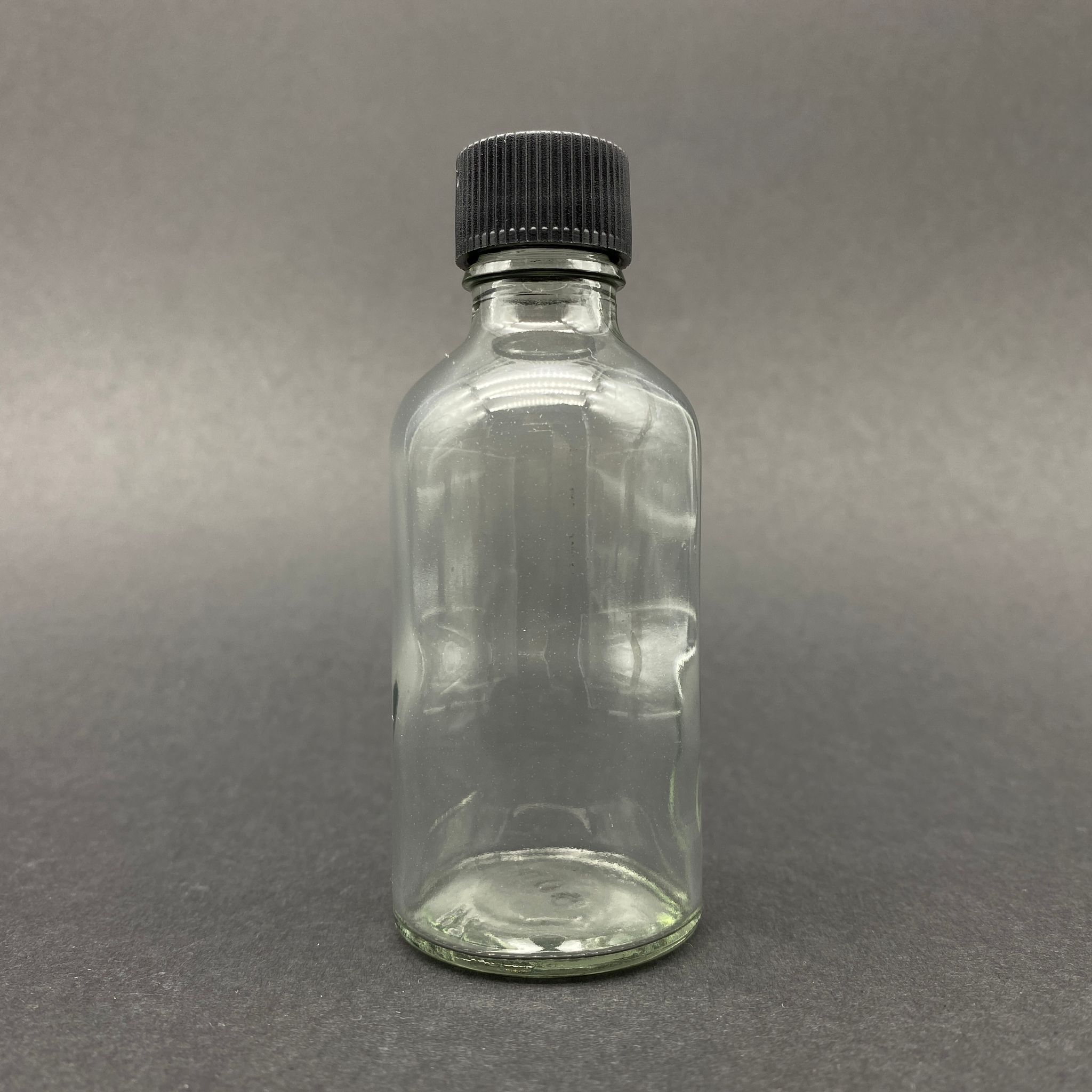 50 Cc Cam Şişe - Siyah Kapaklı - 50 Ml Standart Cam Şişe