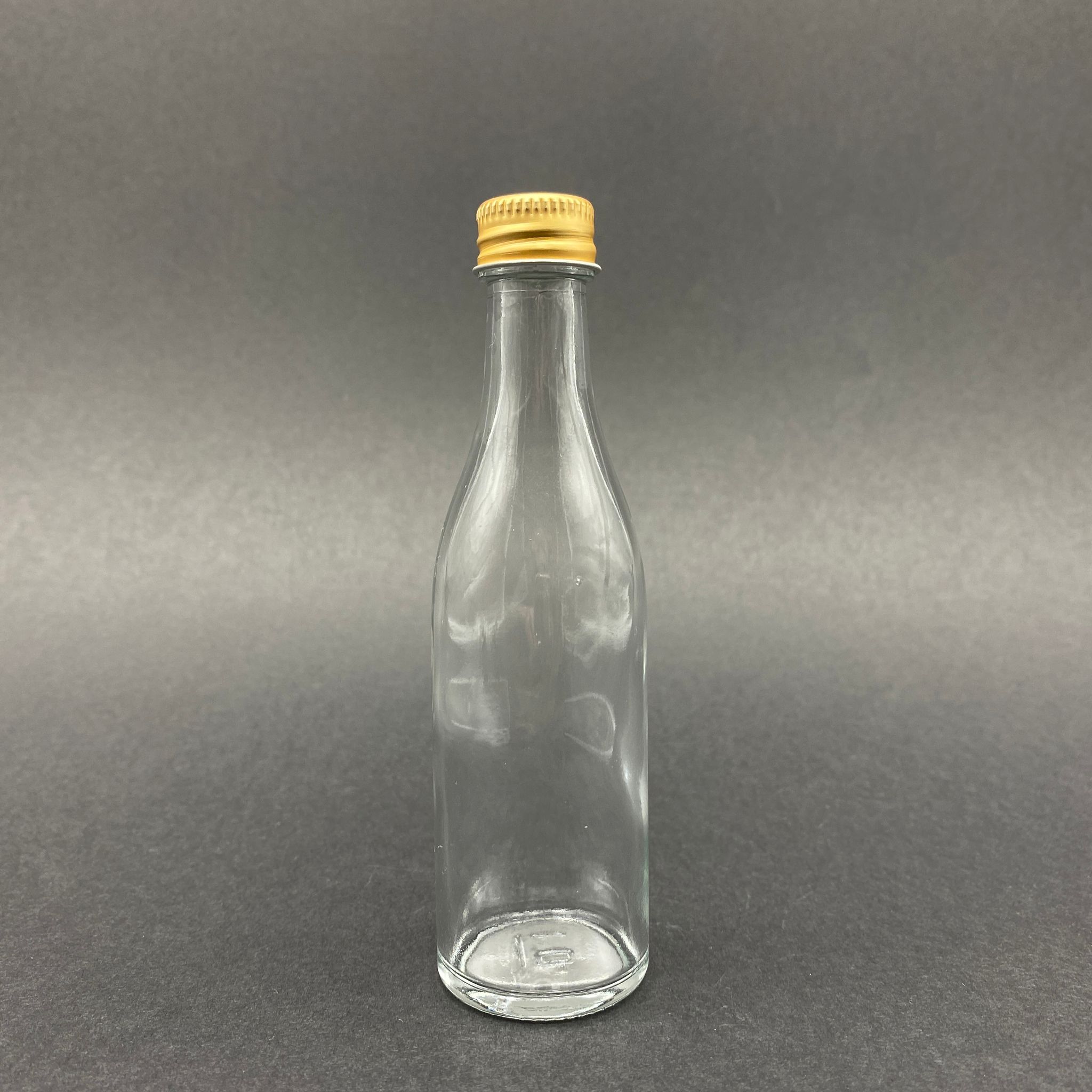 50 Cc Cam Sos Şişesi - Gold Alüminyum Kapaklı - 50 Ml Cam Acı Sos Şişesi