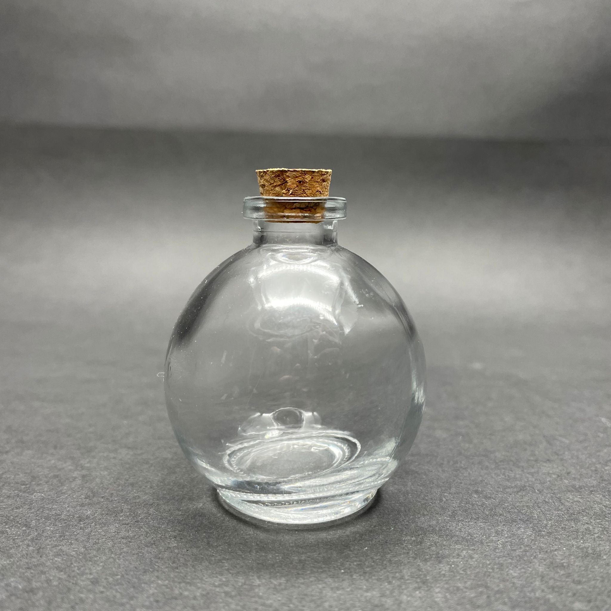 50 Cc Cam Top Şişe Mantar Tıpalı - 50 Ml Balon Şişe - Top Şeklinde Yuvarlak Cam Şişe