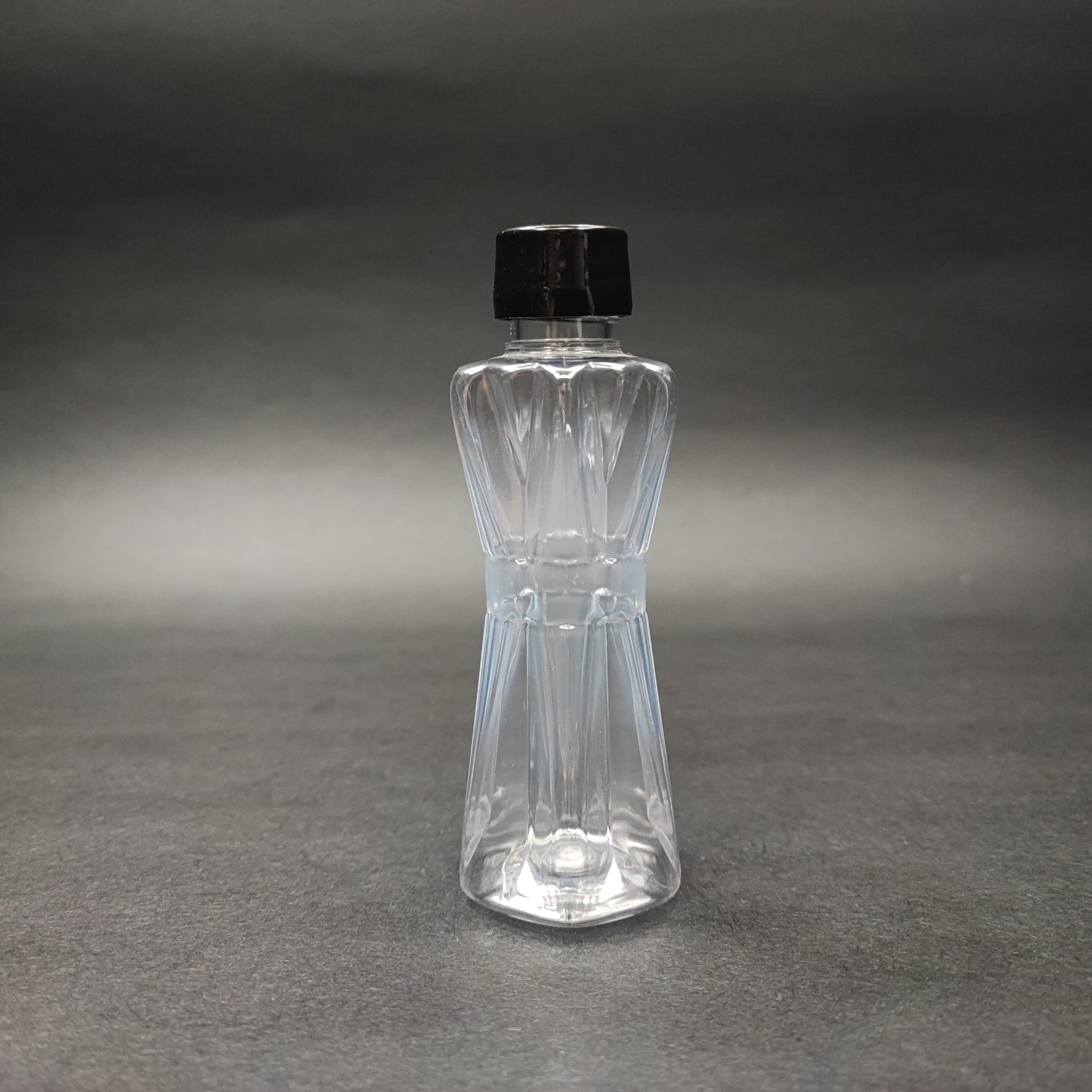 50 Cc Elmas Model Plastik Şişe + Kendinden Contalı Sızdırmaz Siyah Kapak - 50 Ml Kapaklı Pet Şişe