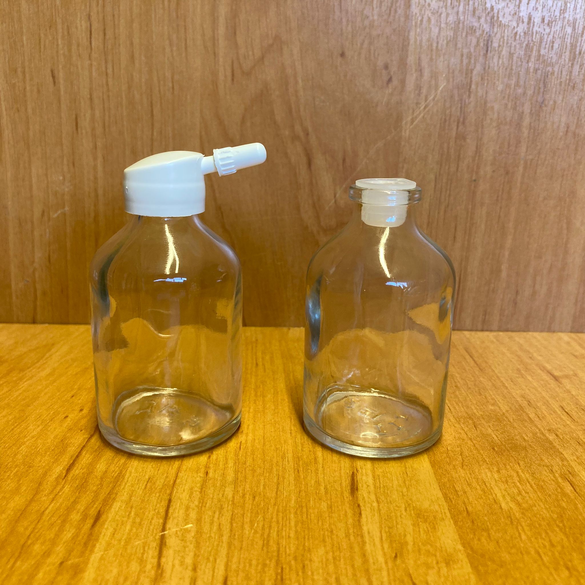 50 Cc Flakon Penisilin Şişesi - Beyaz Tank Damlalıklı - Plastik Tıpalı - 50 Ml Damlalıklı Cam Şişe