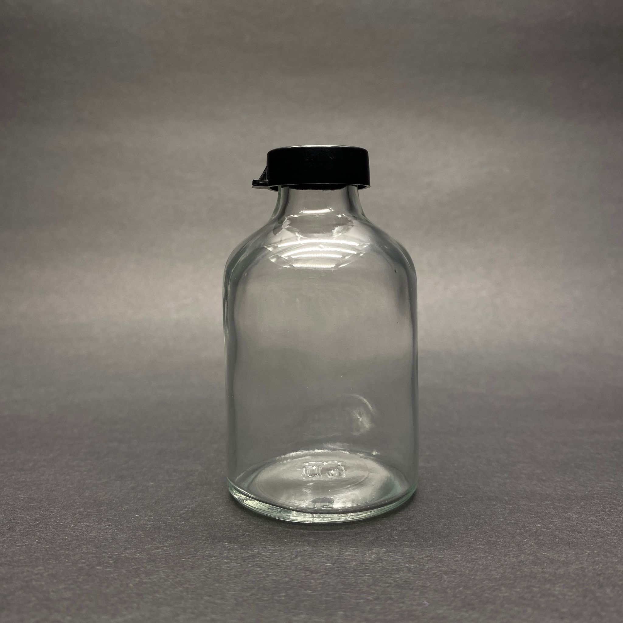 50 Cc Flakon Penisilin Şişesi - Siyah Kapaklı - 50 Ml Kapaklı Cam Şişe - Sızdırmaz - Elle Kapanır - İthal
