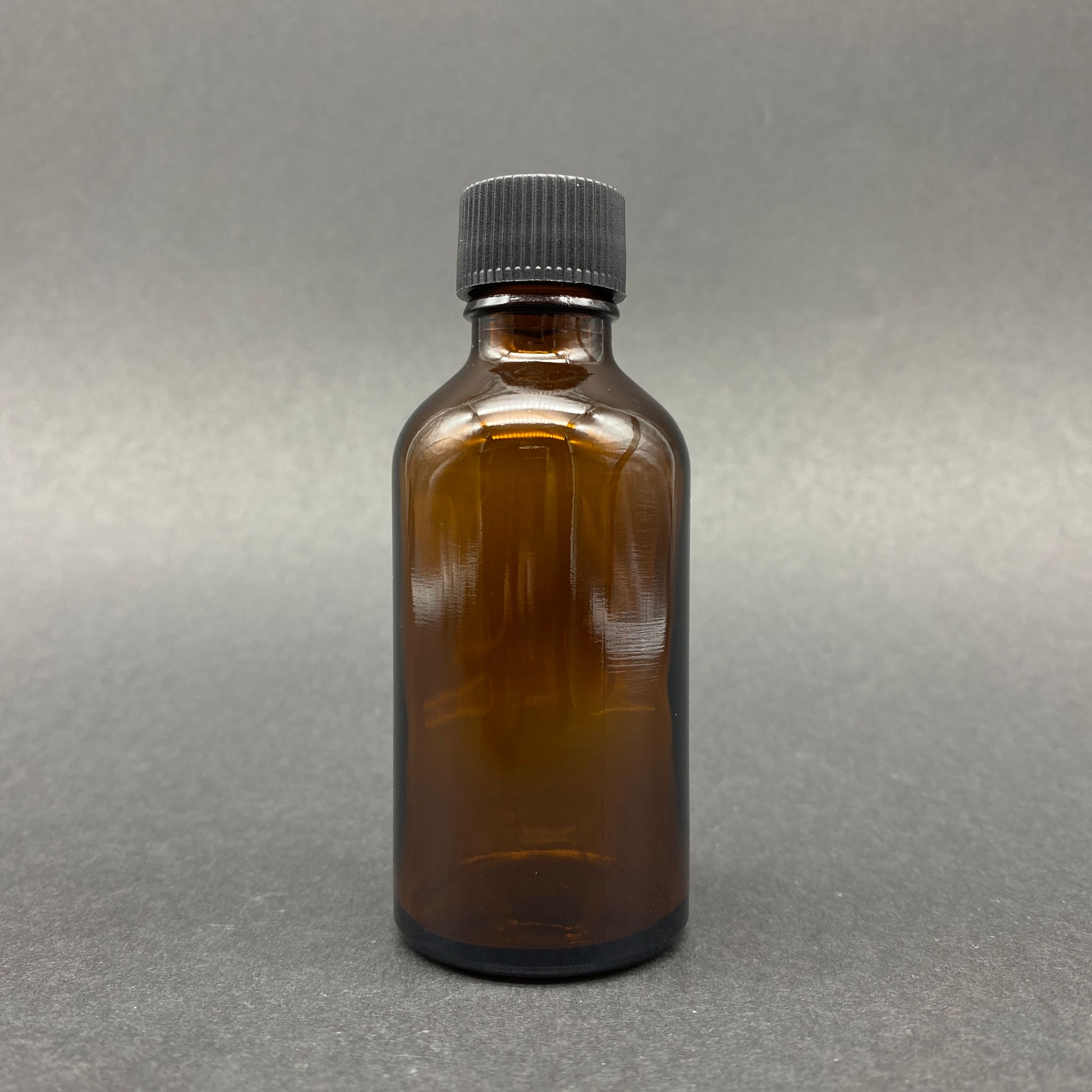 50 Cc Kahverengi Cam Şişe - Siyah Kapaklı - 50 Ml Amber Standart Cam Şişe
