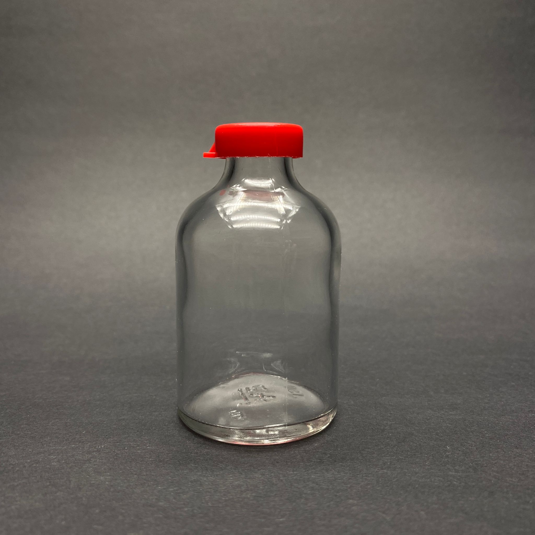 50 Cc Kapaklı Cam Şişe - 50 Ml Aşı Şişesi - Penisilin Şişesi - Sızdırmaz Kırmızı Kapaklı Flakon Şişe Ecza Şişeleri