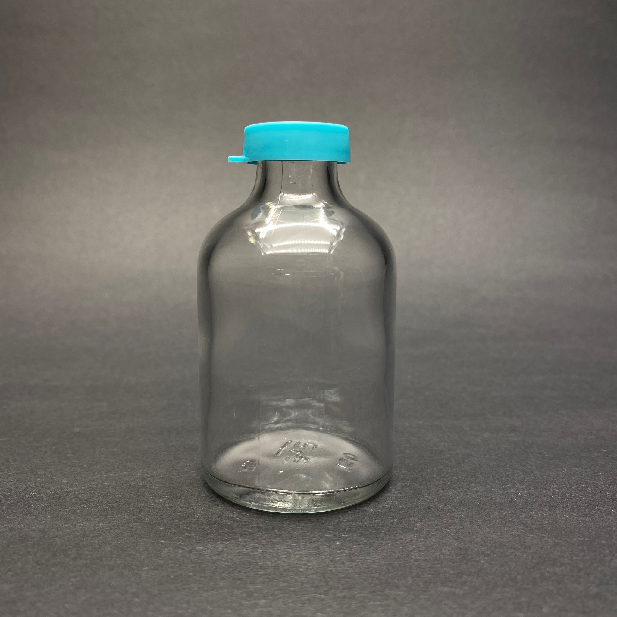 50 Cc Kapaklı Cam Şişe - 50 Ml Aşı Şişesi - Penisilin Şişesi - Sızdırmaz Turkuaz Kapaklı Flakon Şişe Ecza Şişeleri