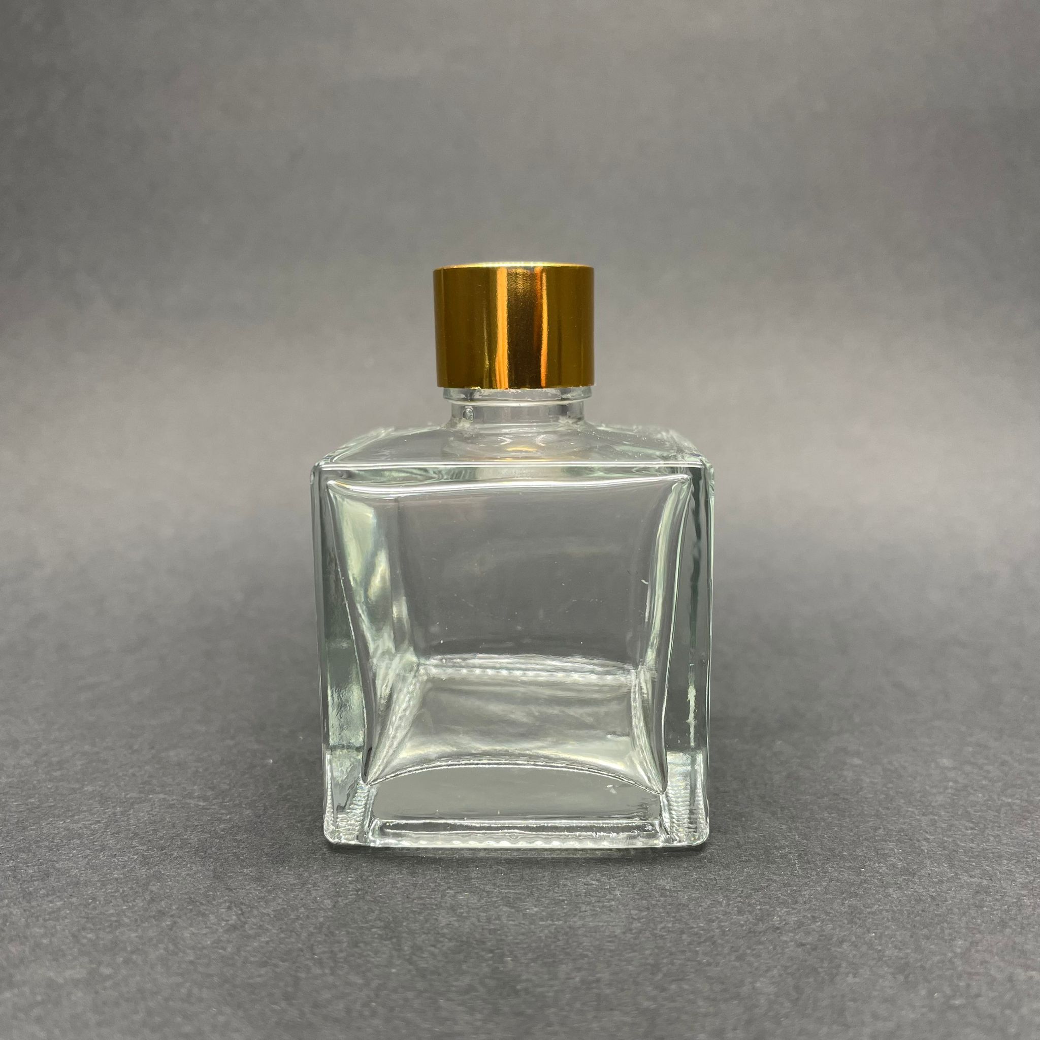 50 Cc Kare Bambu Cam Bambu Oda Kokusu Şişesi - 50 Ml Köşeli Bambu Oda Kokusu Şişesi - Difüzör Şişe- Cam Şişe + Gold Metal Kapak + Plastik Tıpa