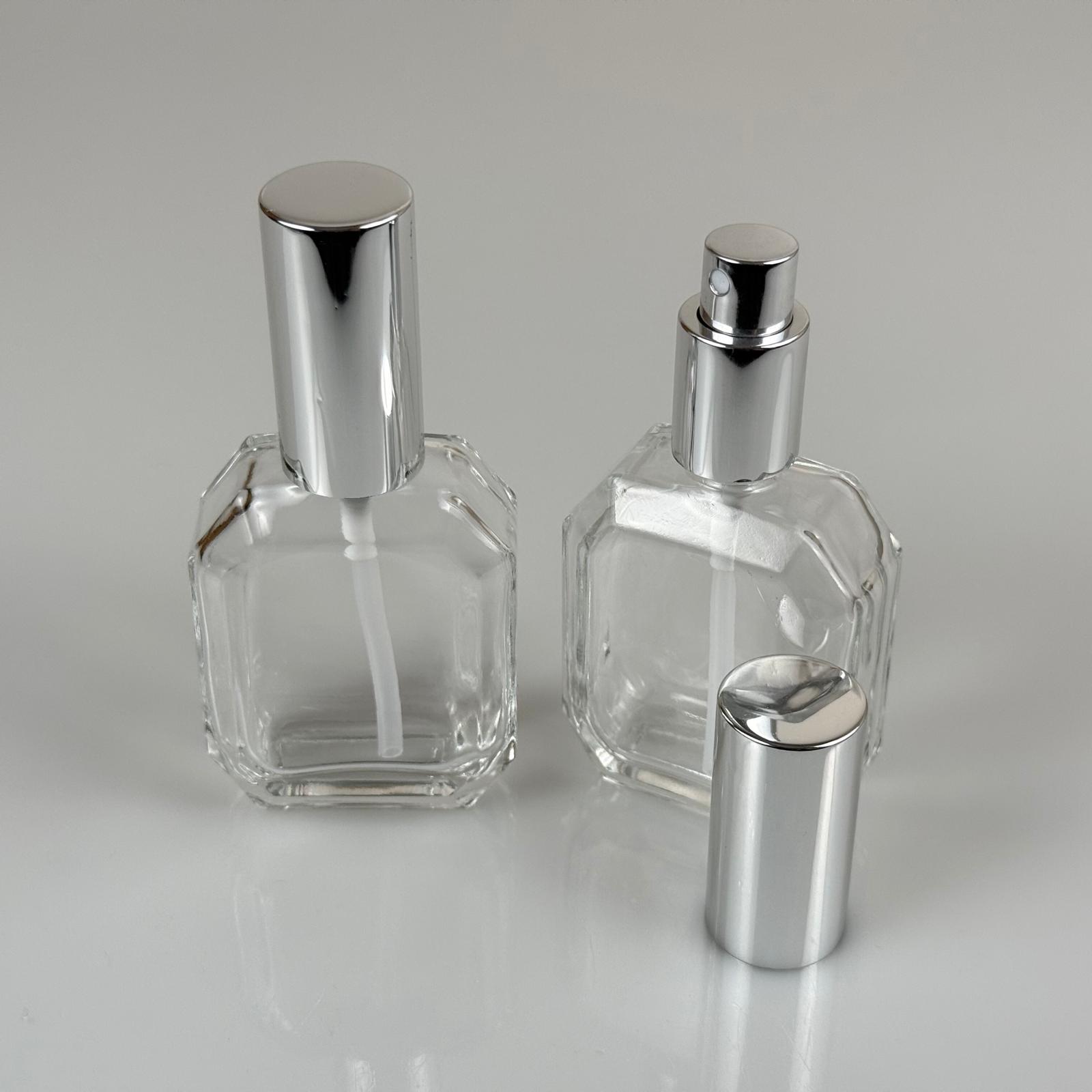 50 Cc Kazablanka Cam Şişe + Gümüş Sprey Fısfıs - 50 Ml Hediyelik Cam Kolonya Şişesi - Düğün, Nişan, Söz, Kına, Cenaze, Promosyon, Parfüm İçin Hediyelik Kolonya Şişeleri