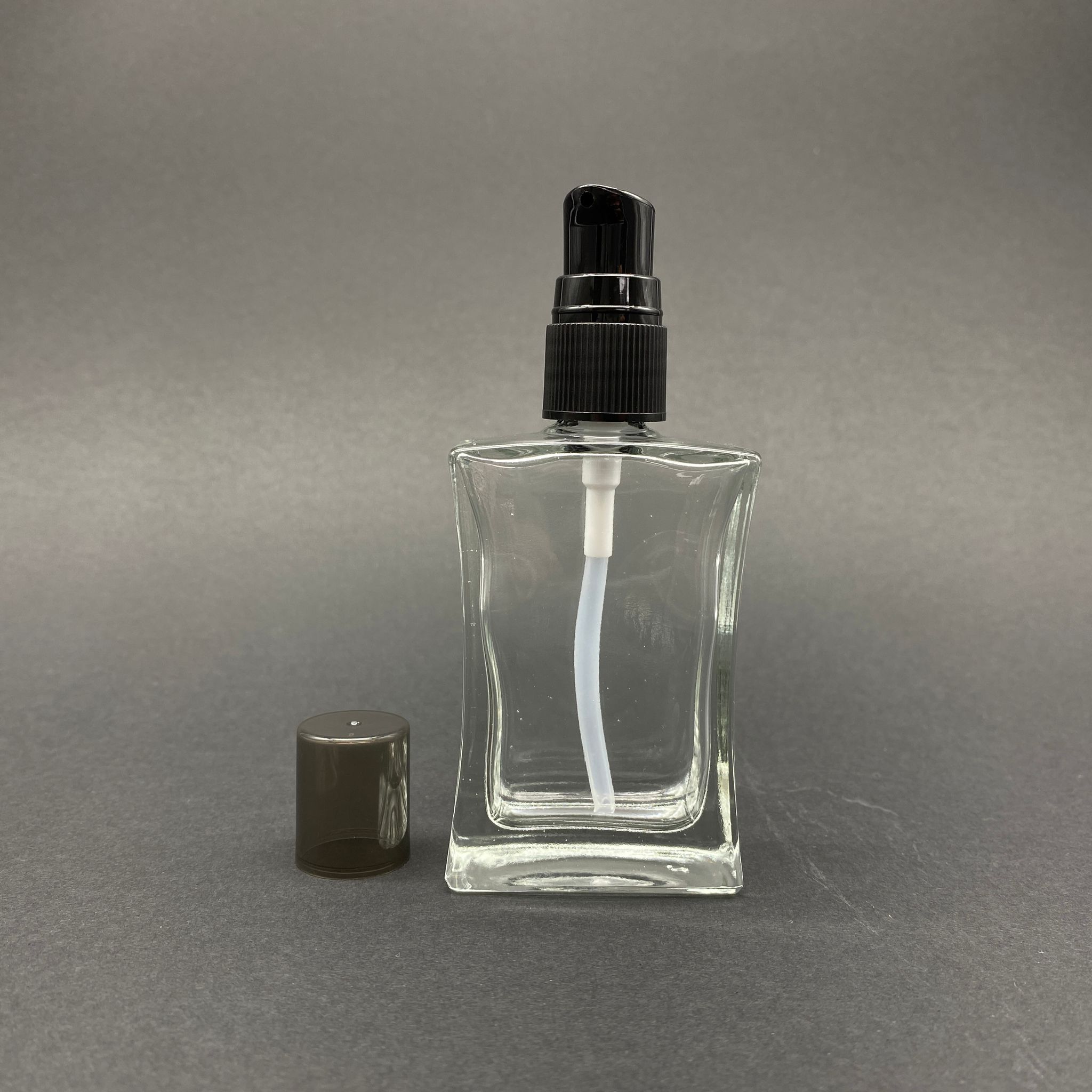 50 Cc Köşeli Cam Şişe Siyah Losyon Pompalı Takım - 50 Ml Losyon Şişesi - 1. Kalite İthal Cam