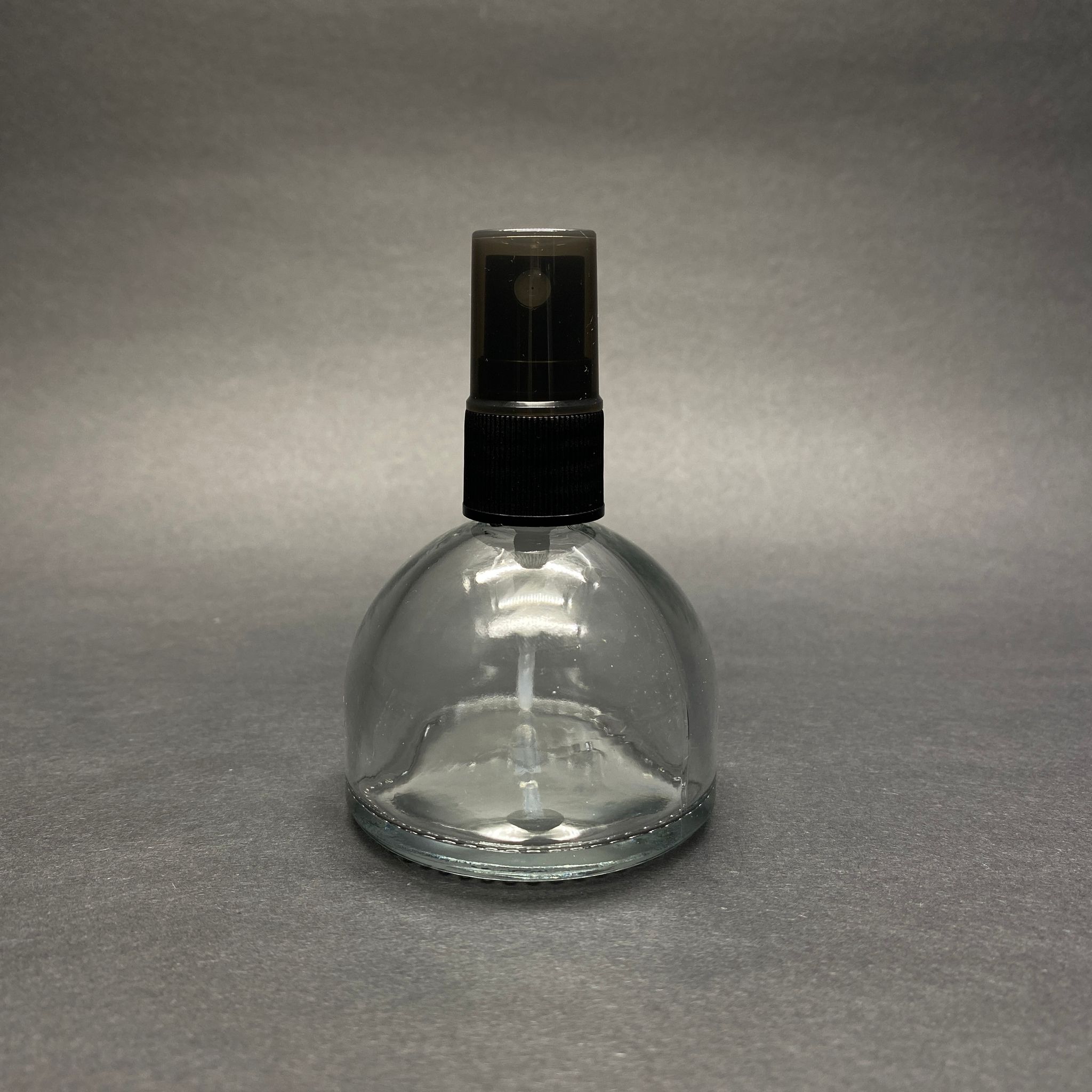 50 Cc Kubbe Cam Şişe + Siyah Sprey Fısfıs - 50 Ml Hediyelik Cam Kolonya Şişesi - Düğün, Nişan, Söz, Kına, Cenaze, Promosyon İçin Hediyelik Kolonya Şişeleri