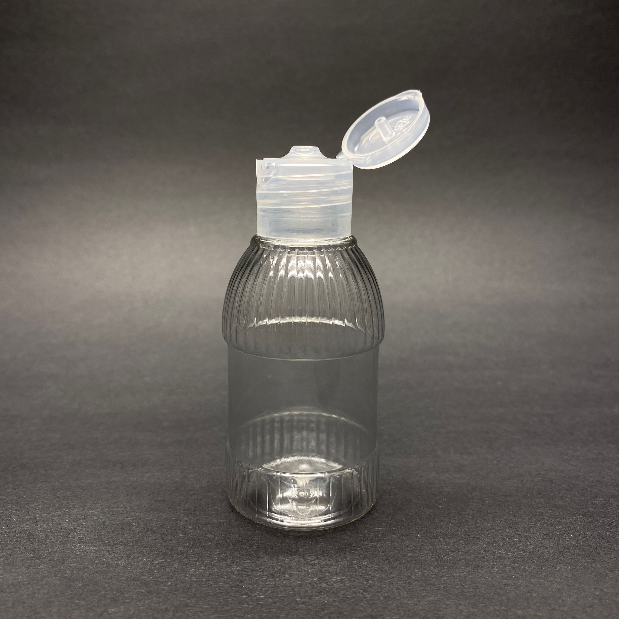 50 Cc Mandalina Model Pet Kolonya Şişesi - Şeffaf Fliptop Kapaklı - 50 Ml Campet Kolonya Şişesi
