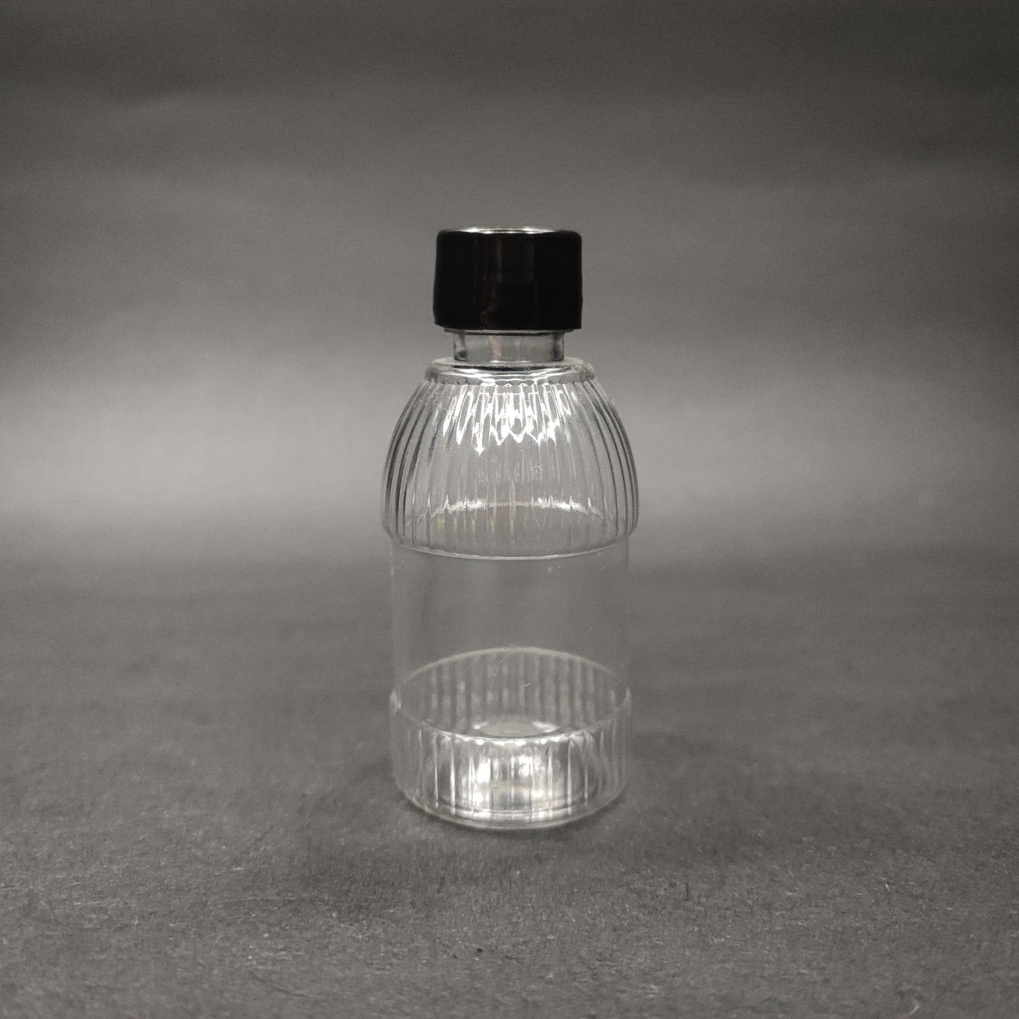 50 Cc Mandalina Model Plastik Şişe + Kendinden Contalı Sızdırmaz Siyah Kapak - 50 Ml Kapaklı Pet Şişe