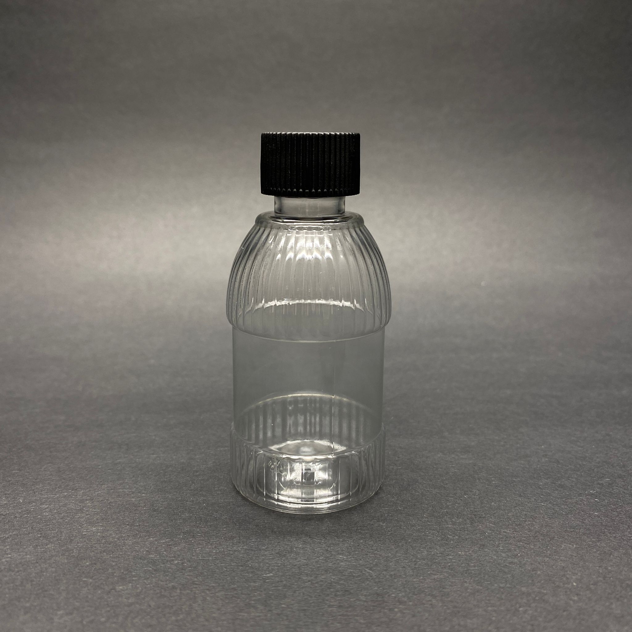 50 Cc Mandalina Model Plastik Şişe - Siyah Contalı Kapaklı - 50 Ml Kapaklı Pet Şişe